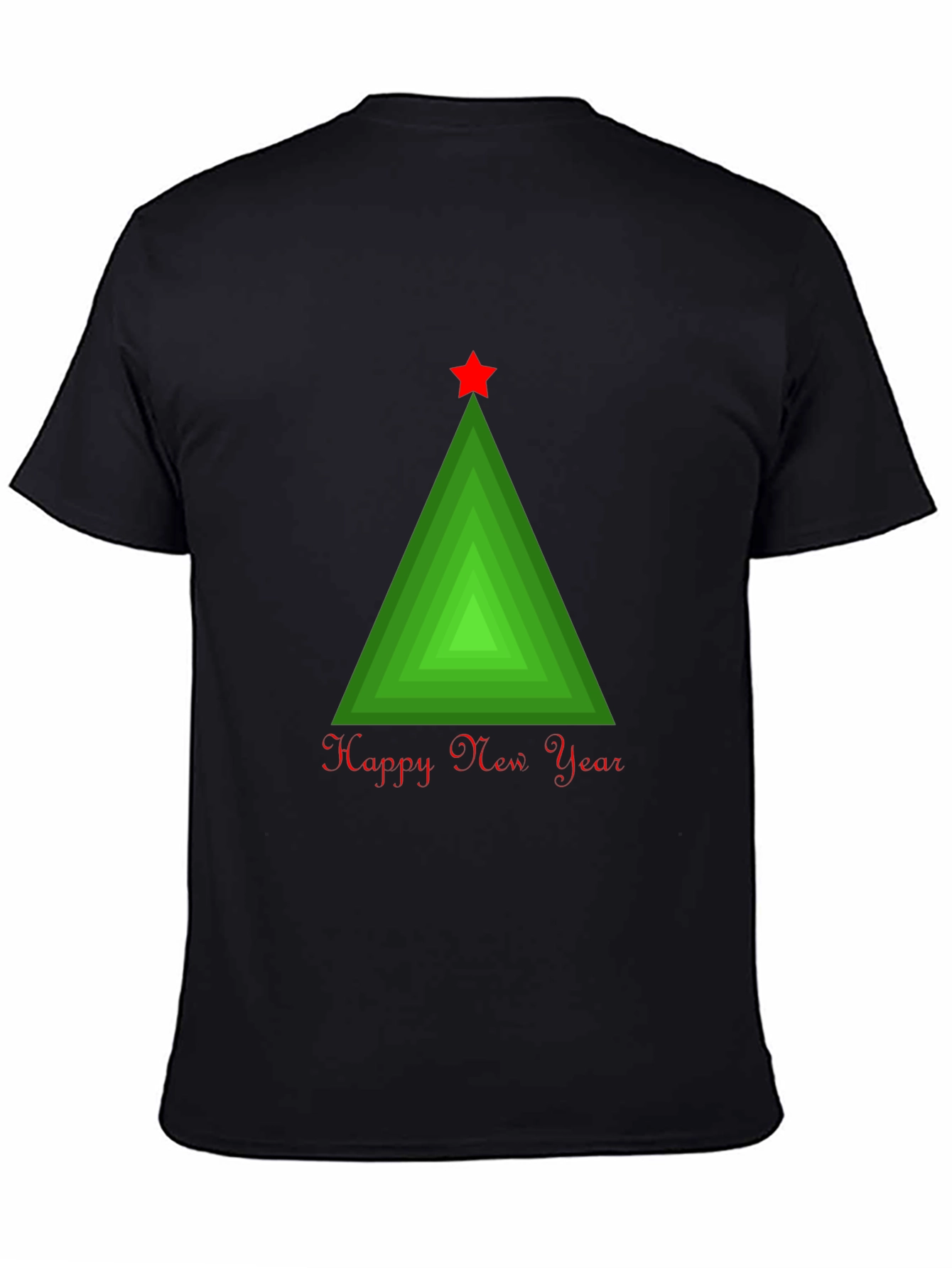 Happy New Year Geometric Christmas Tree T-Shirt