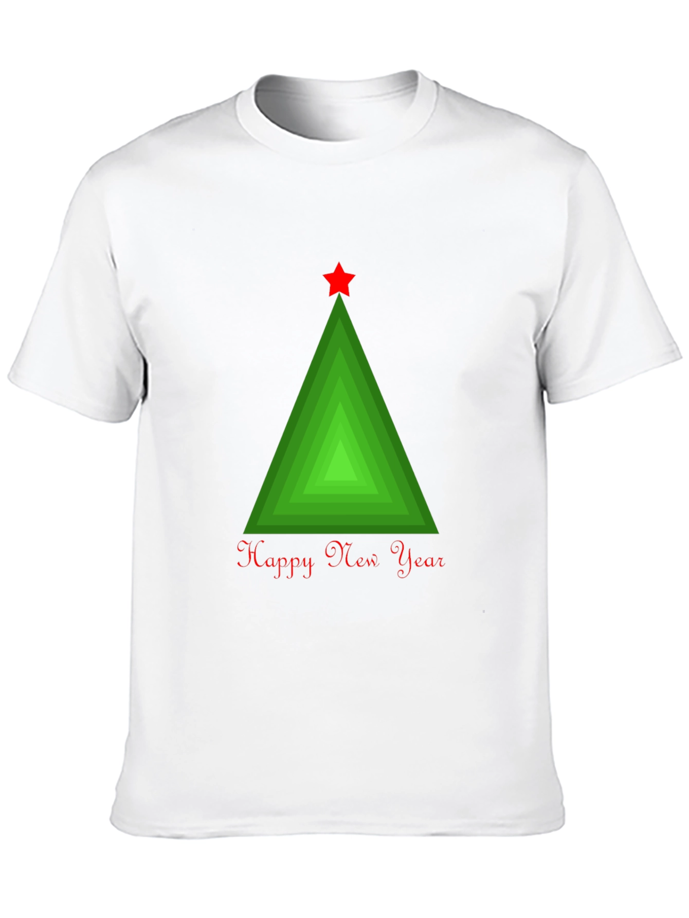Happy New Year Geometric Christmas Tree T-Shirt