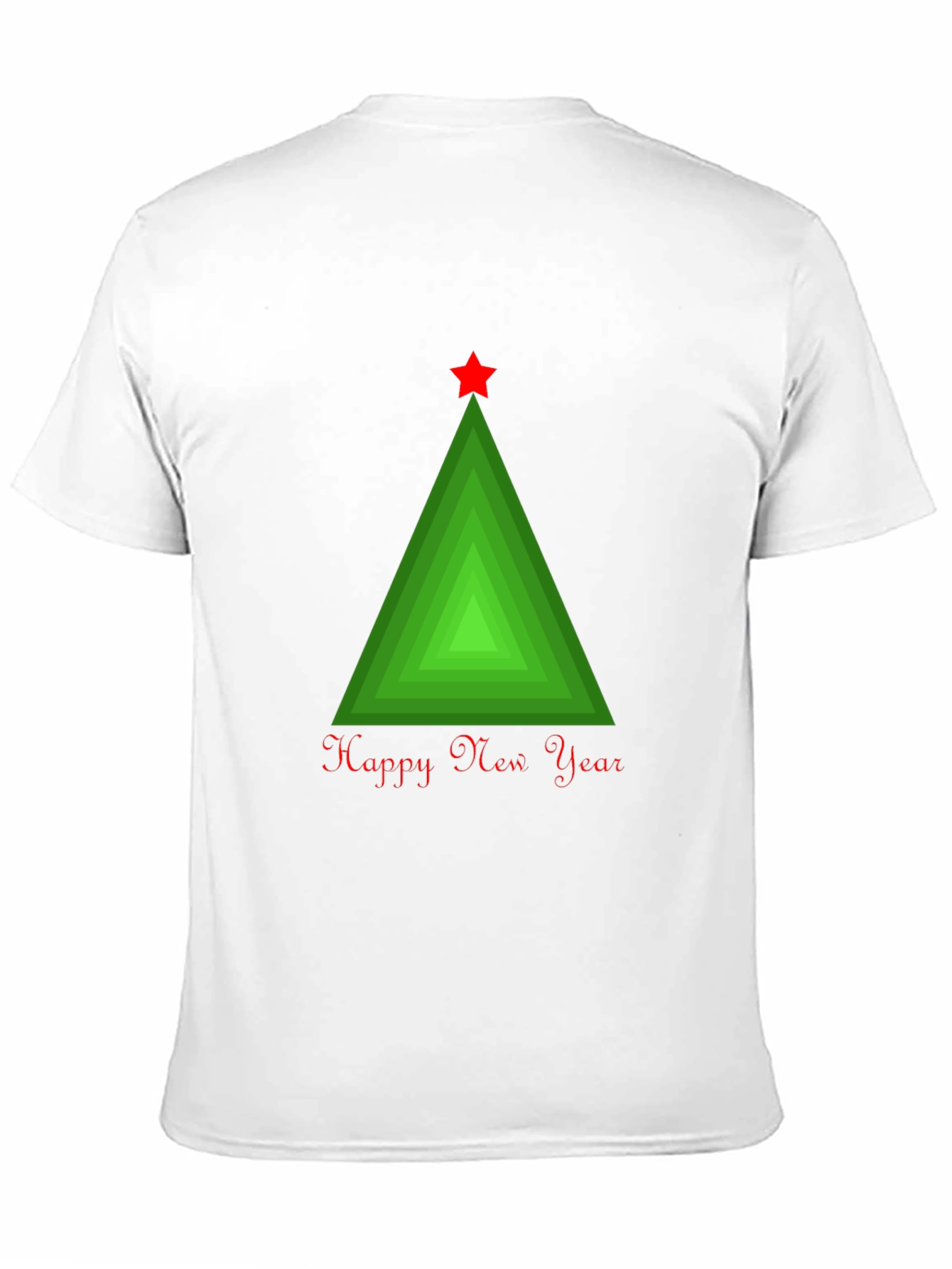Happy New Year Geometric Christmas Tree T-Shirt