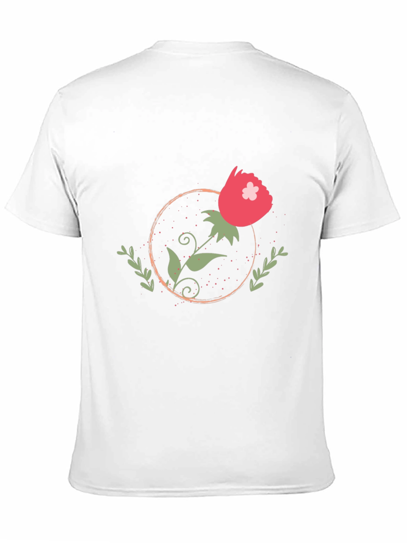 Floral Circle Graphic Tee - Stylish Comfort