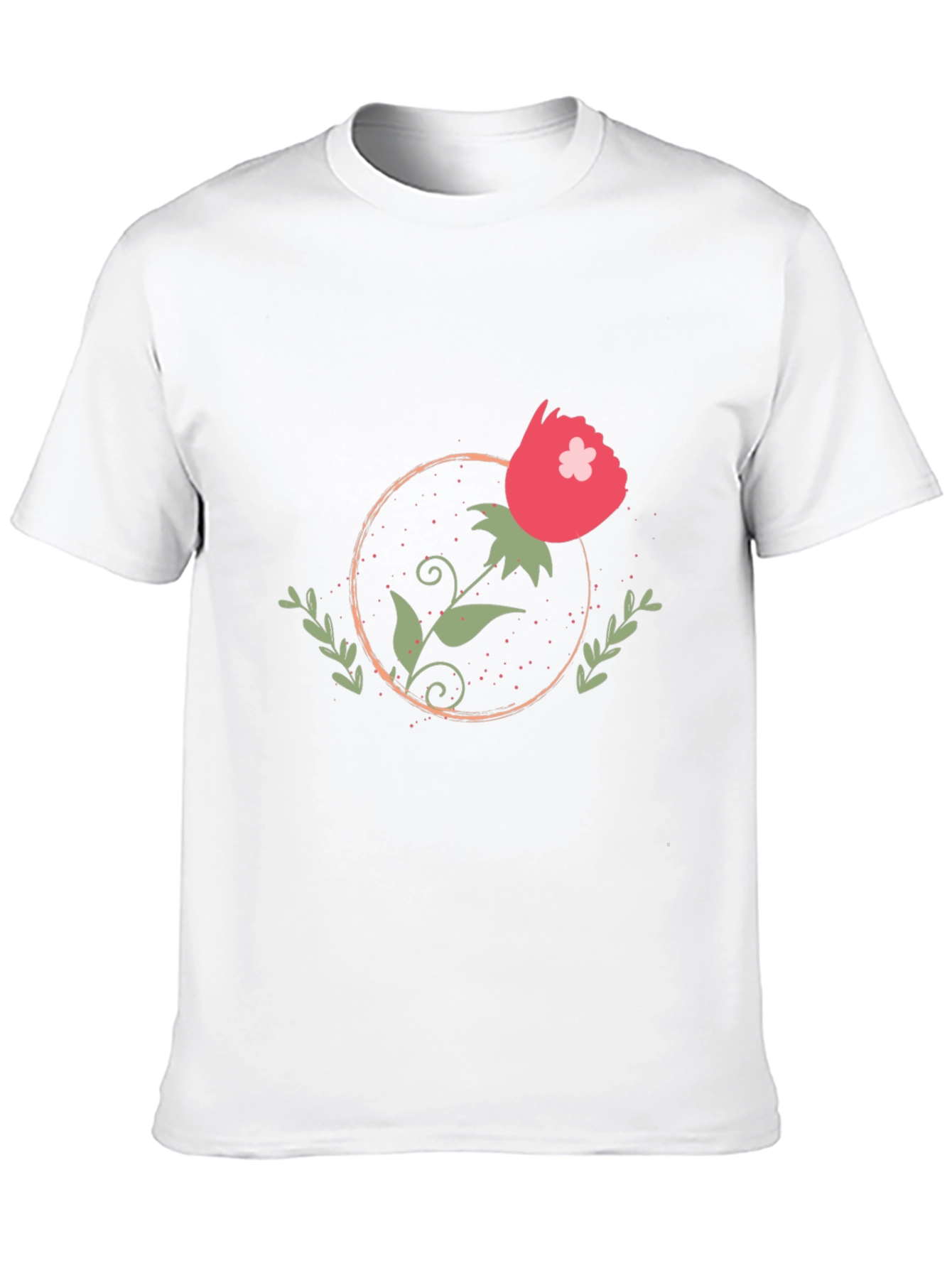 Floral Circle Graphic Tee - Stylish Comfort