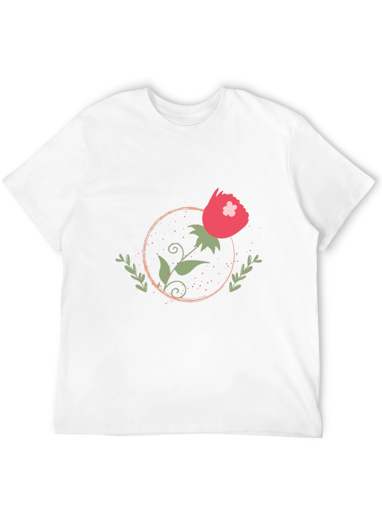Floral Circle Graphic Tee - Stylish Comfort
