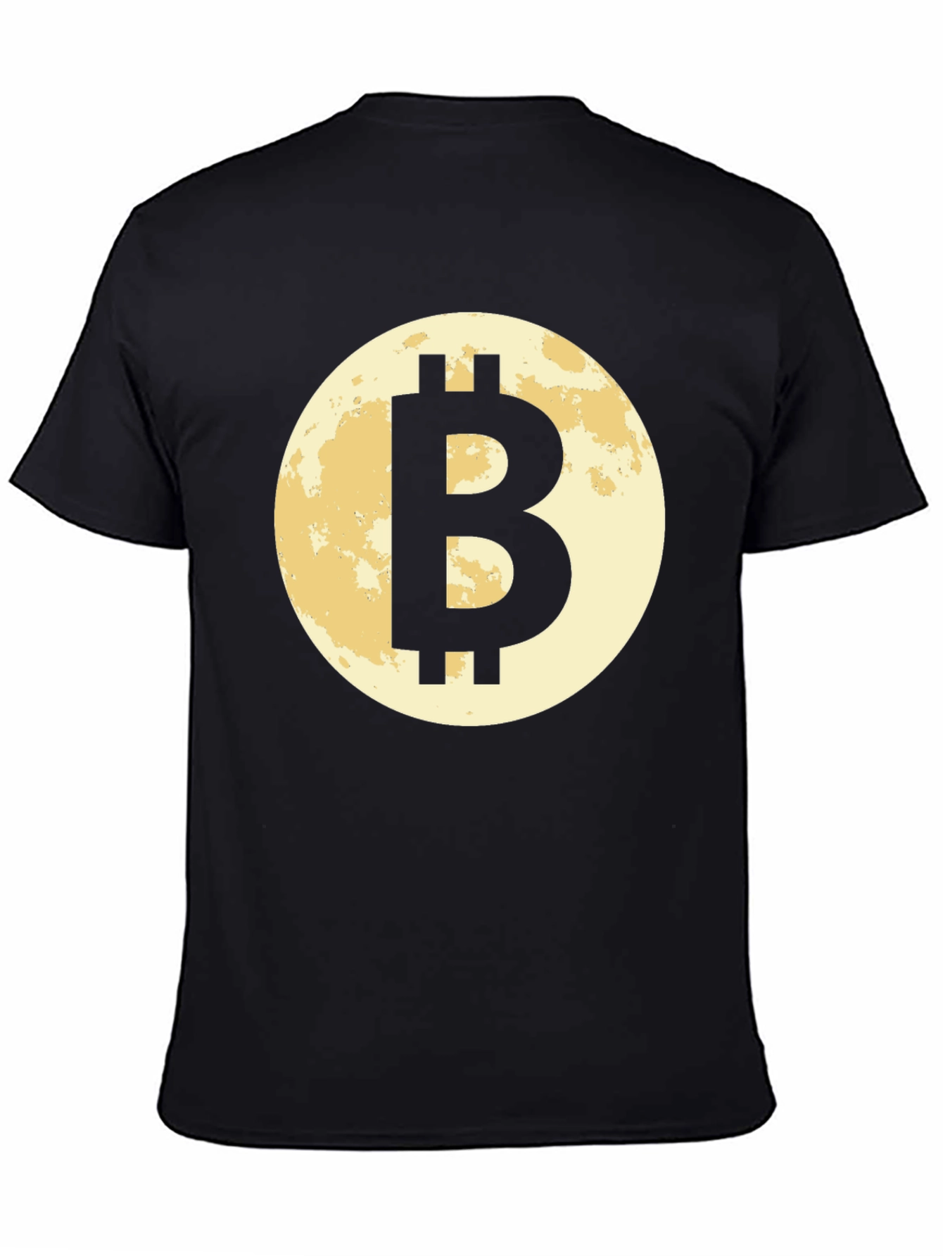 Bitcoin Moon Black T-Shirt Cryptocurrency BTC Crypto