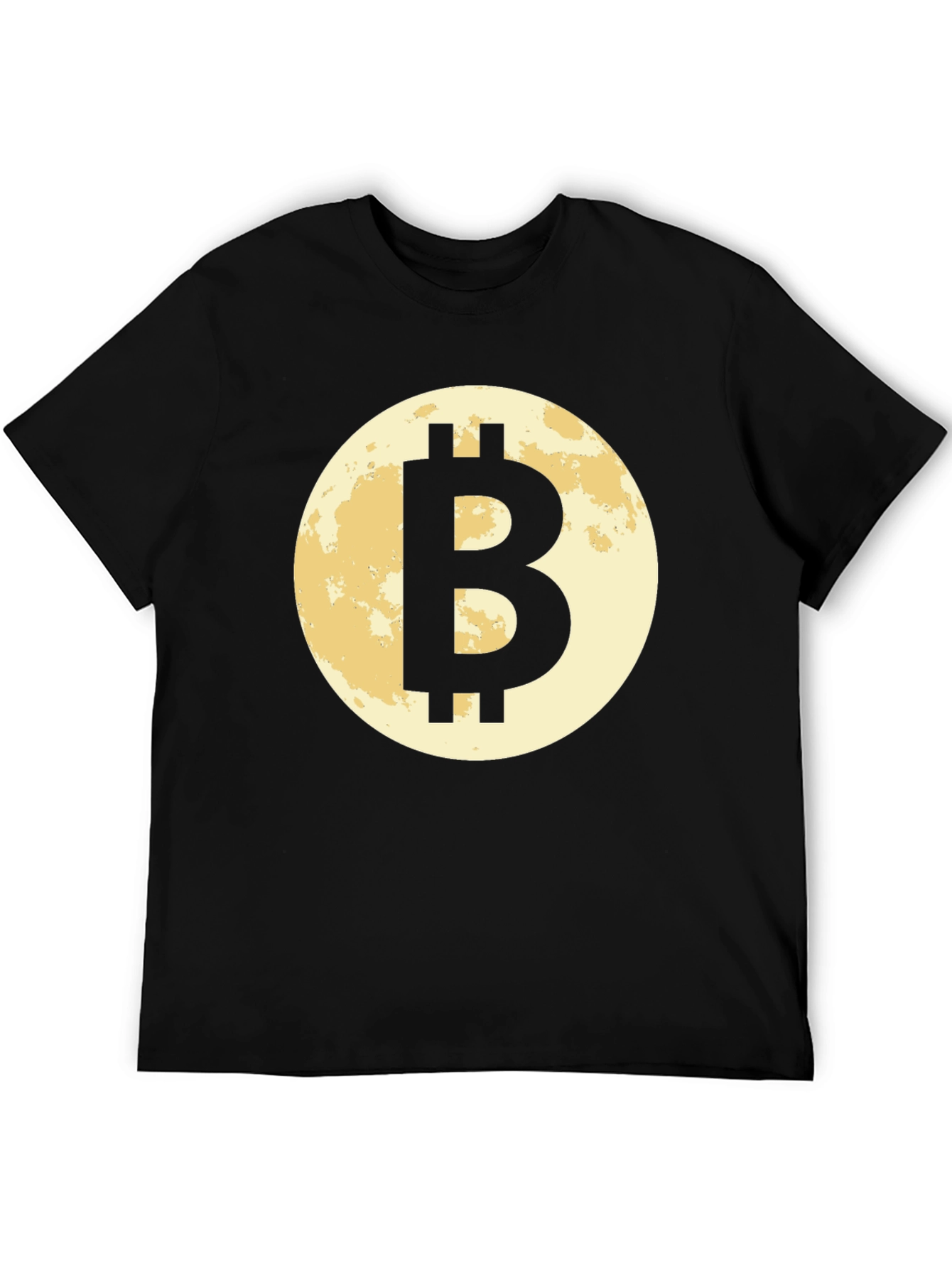 Bitcoin Moon Black T-Shirt Cryptocurrency BTC Crypto