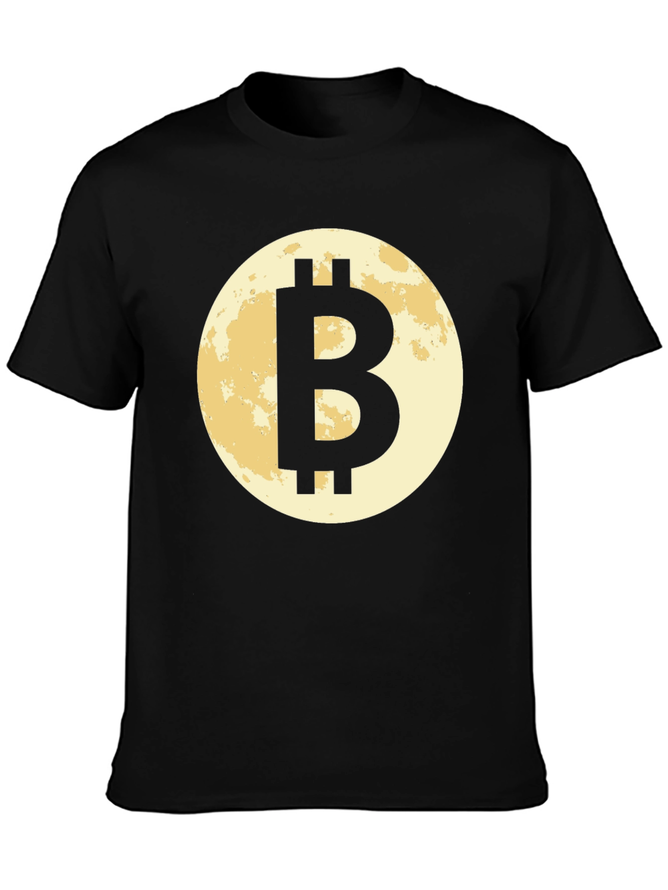 Bitcoin Moon Black T-Shirt Cryptocurrency BTC Crypto