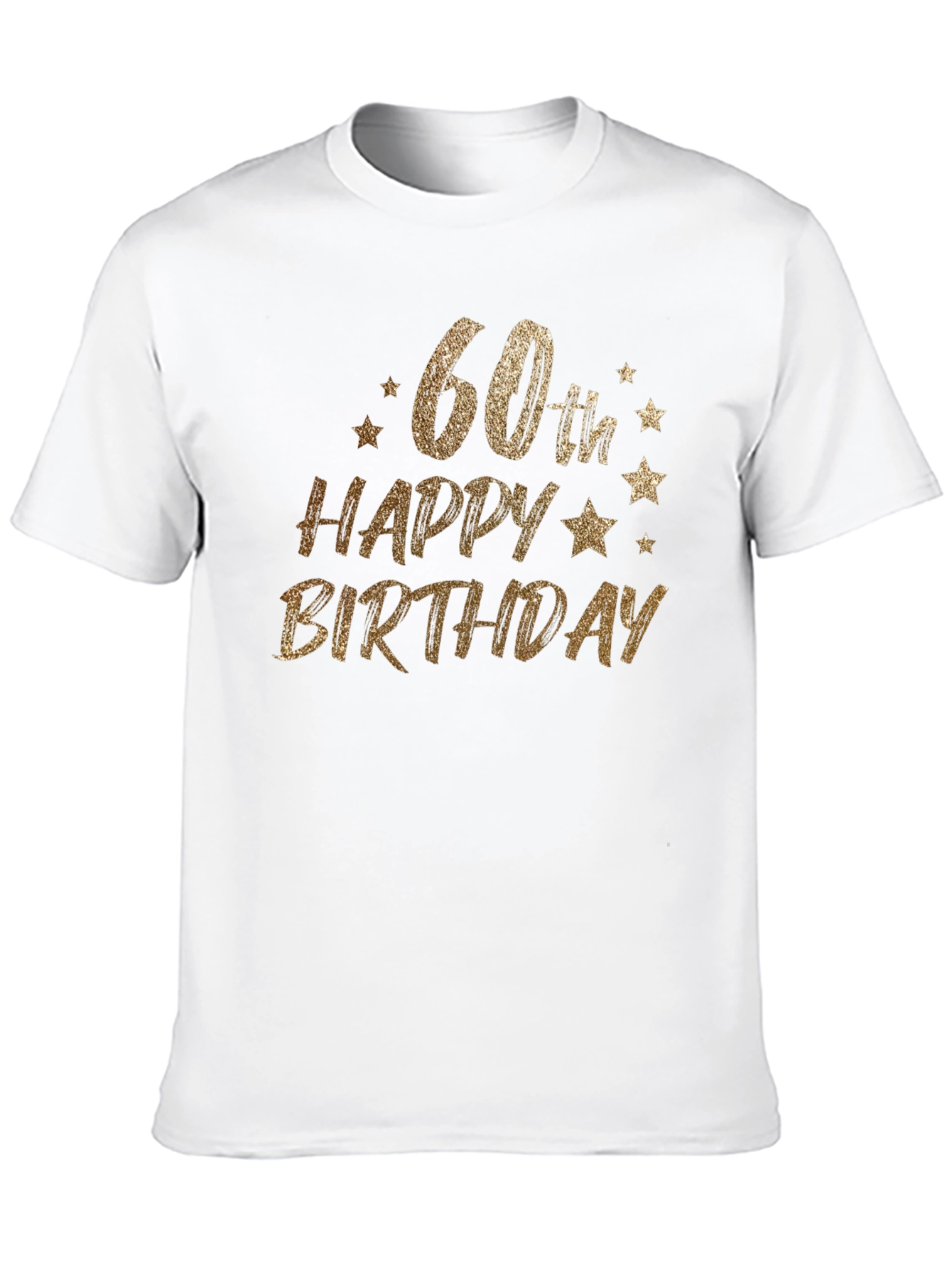 60th Birthday Gold Glitter Graphic Tee