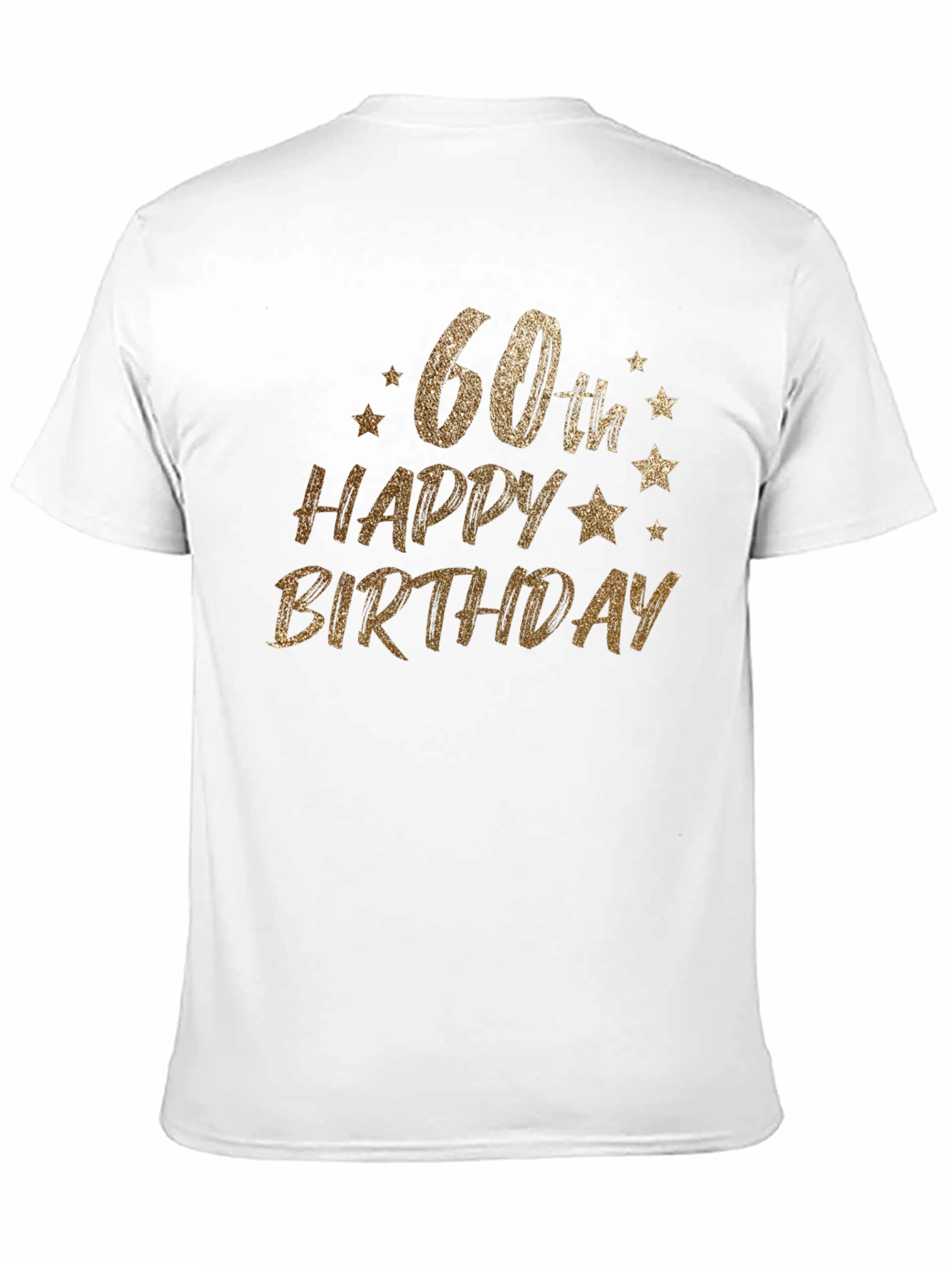 60th Birthday Gold Glitter Graphic Tee