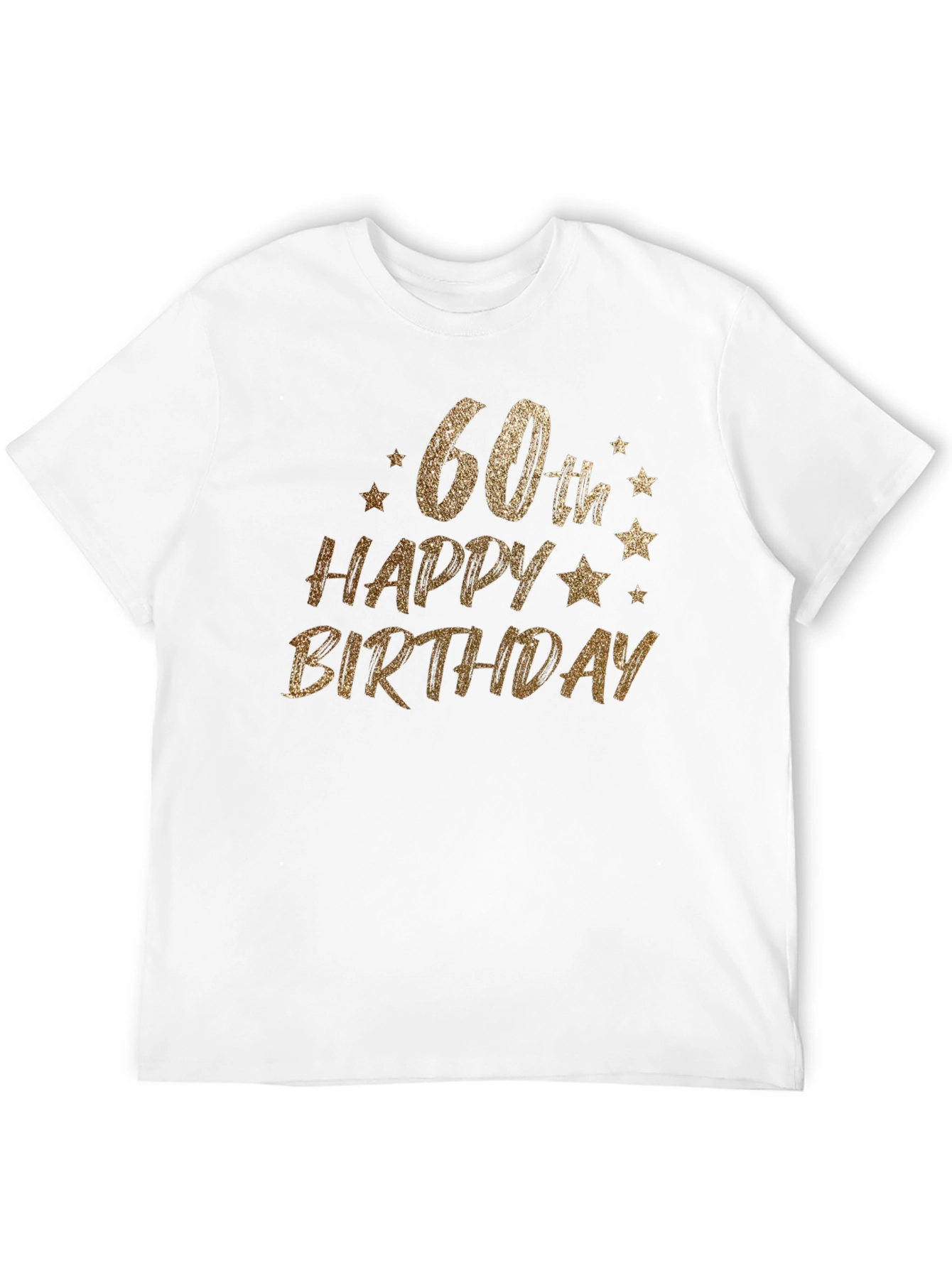 60th Birthday Gold Glitter Graphic Tee