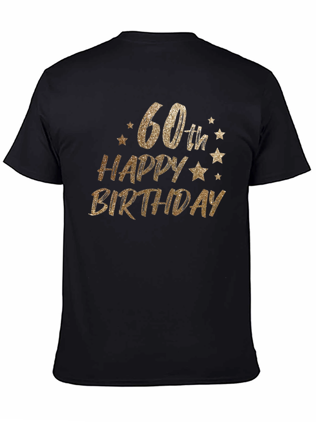 60th Birthday Gold Glitter Graphic Tee