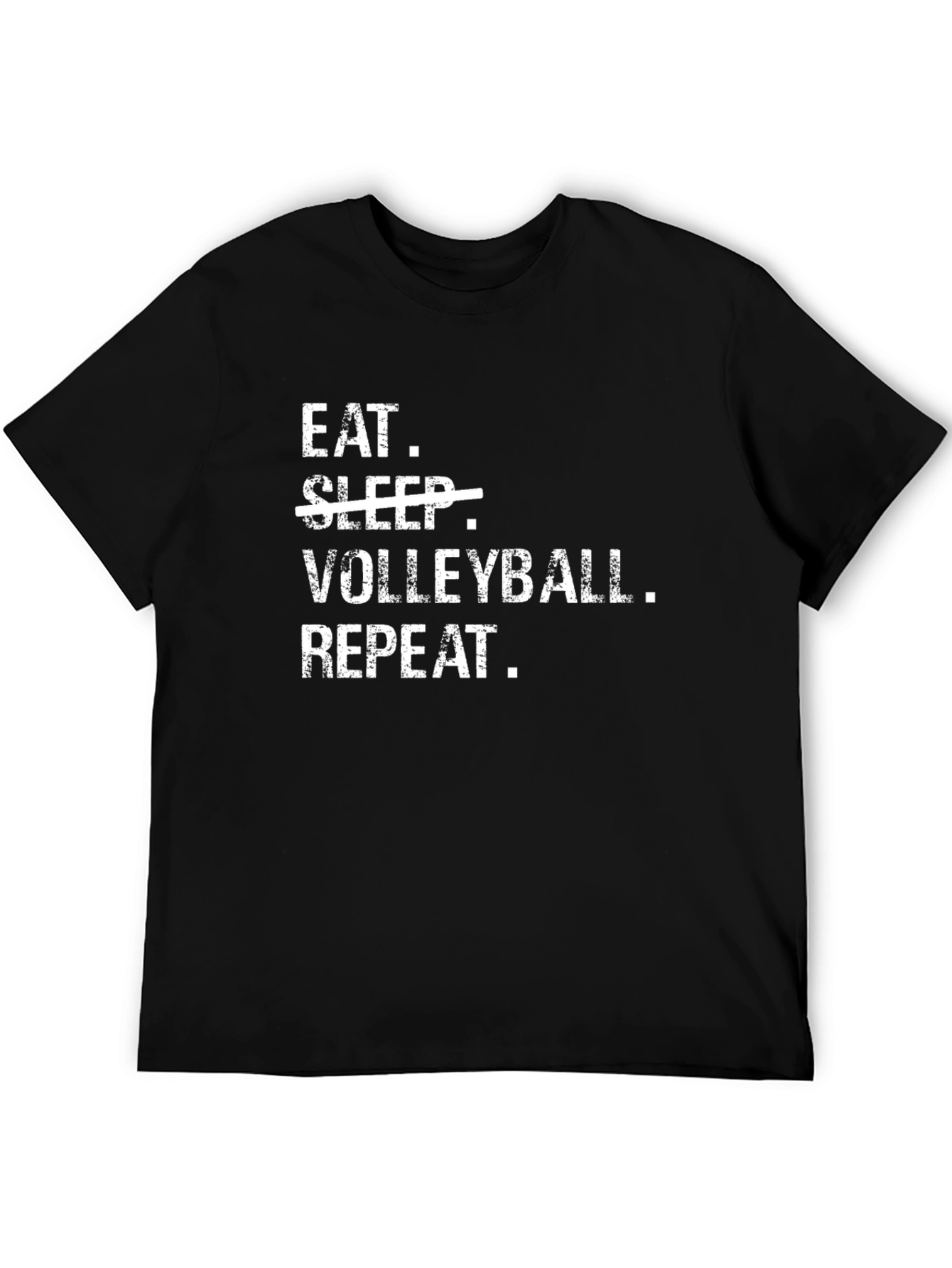 Eat Volleyball Repeat Black T-Shirt