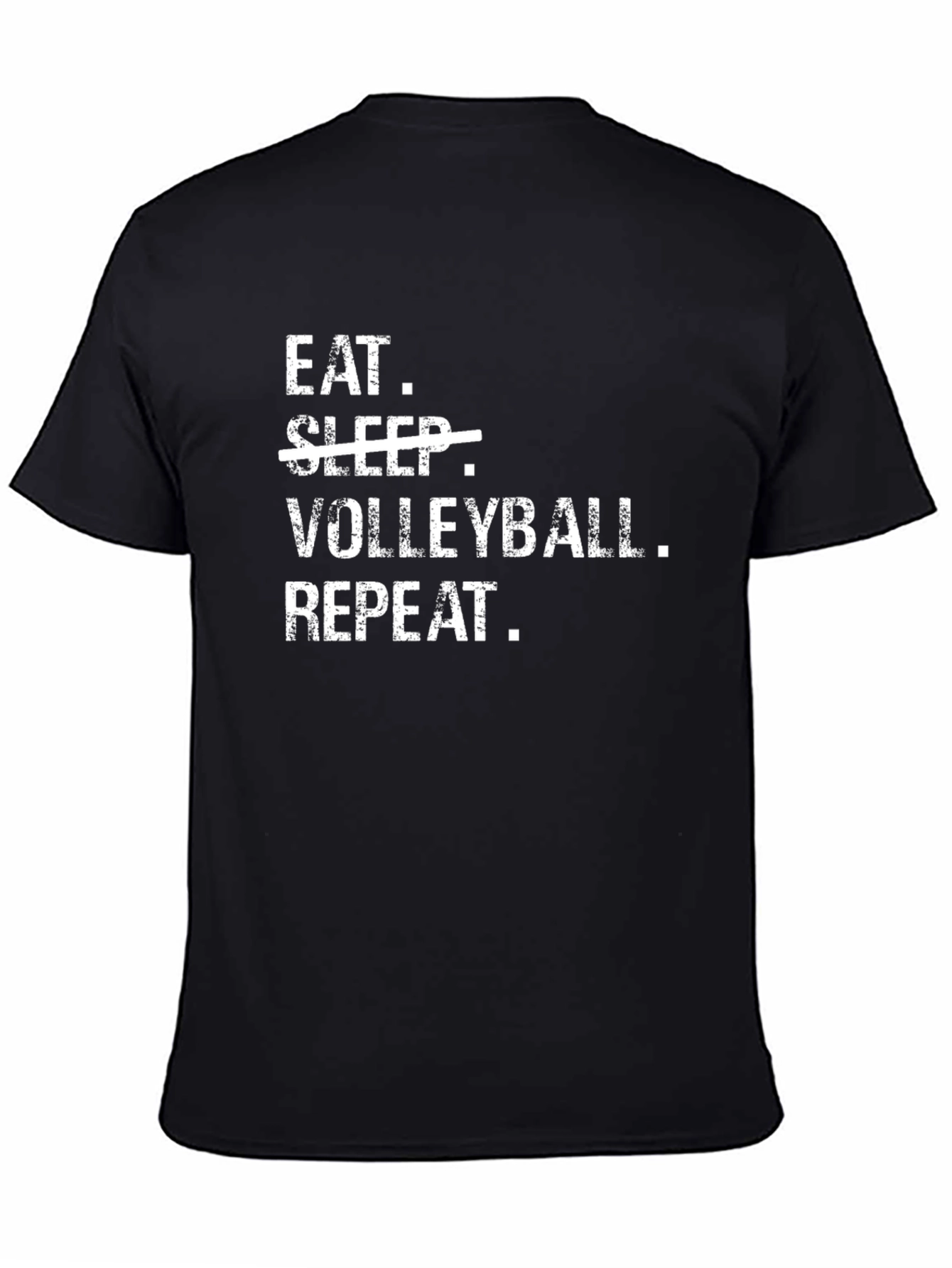 Eat Volleyball Repeat Black T-Shirt