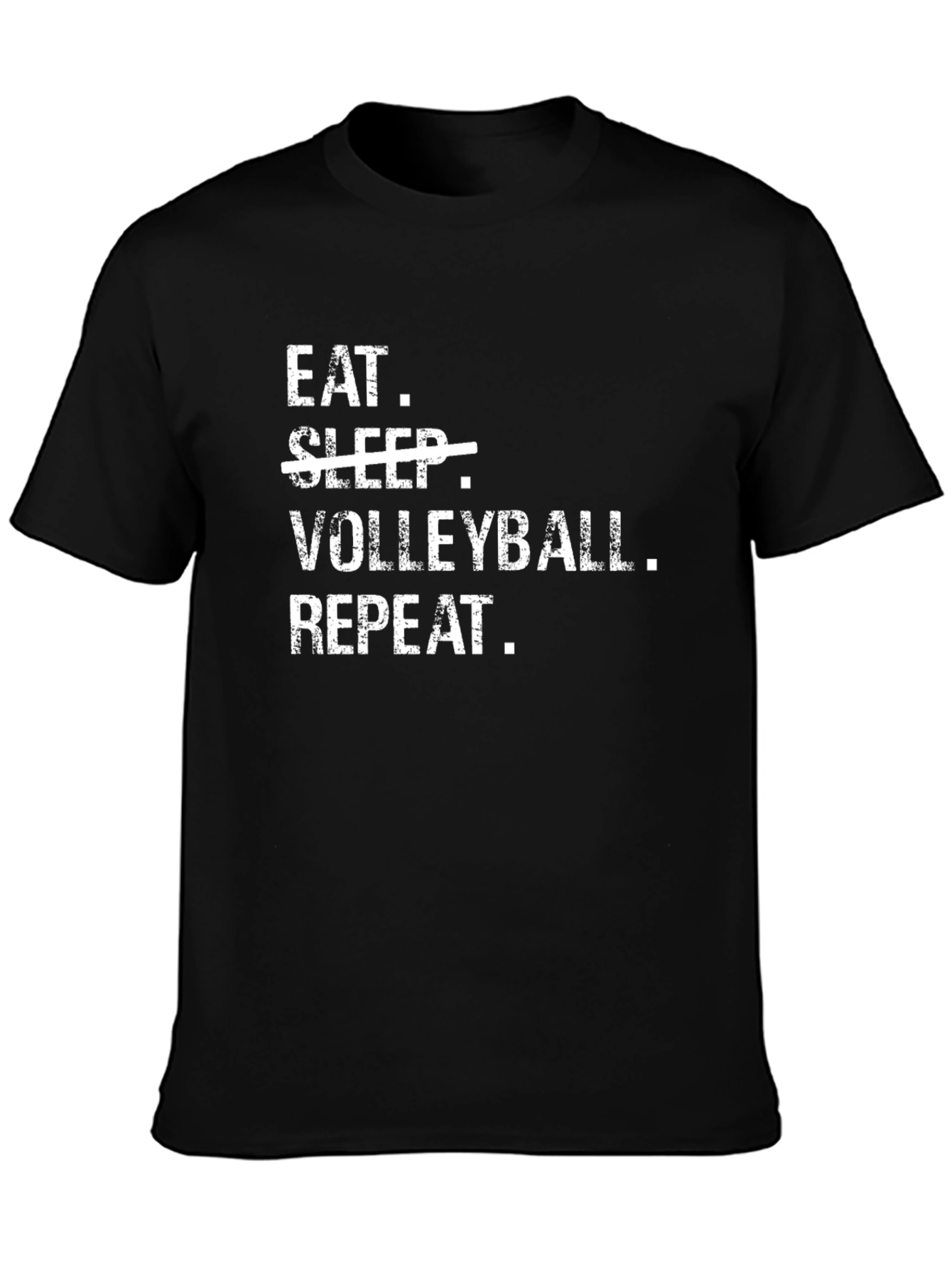 Eat Volleyball Repeat Black T-Shirt
