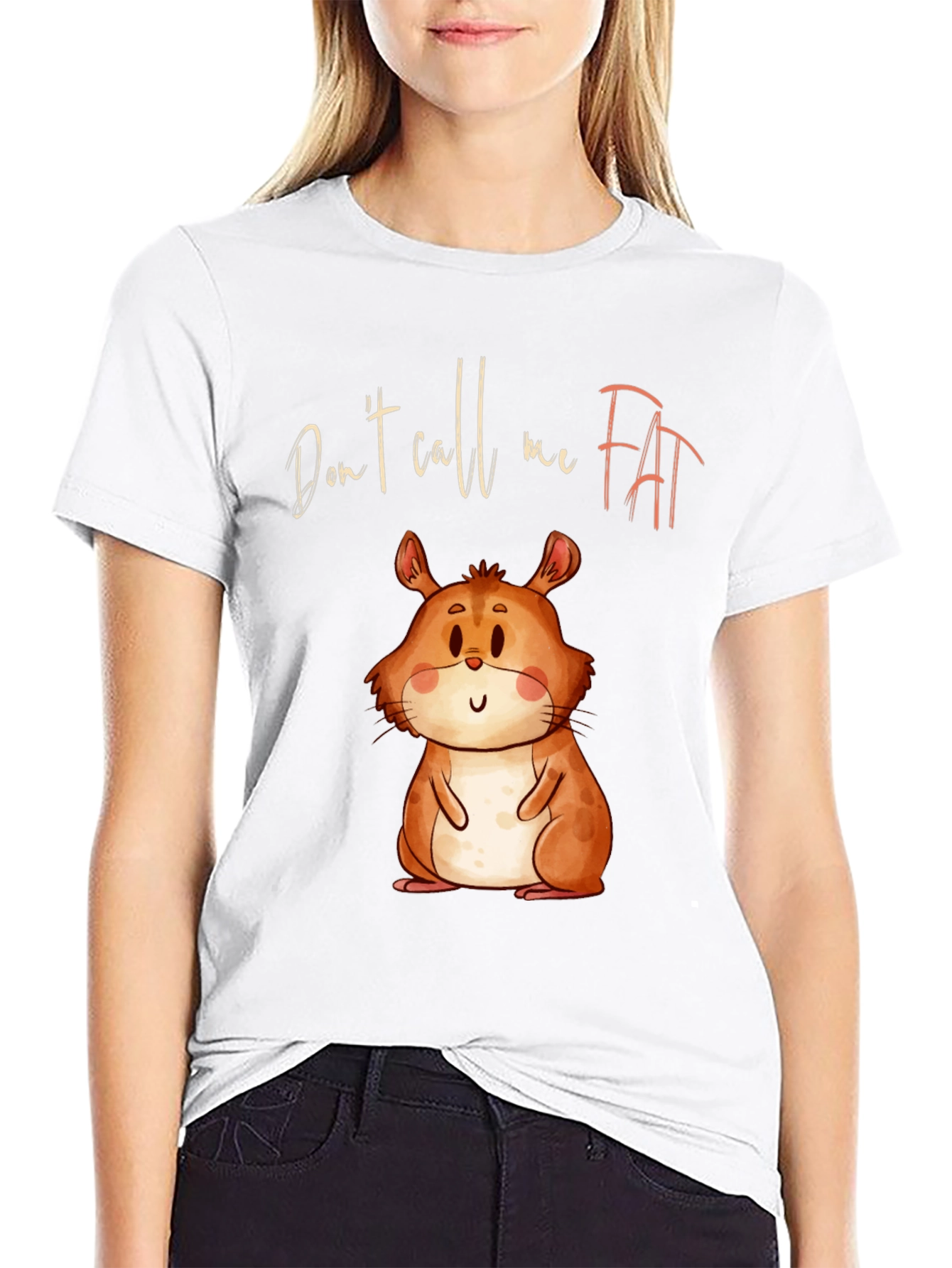 Funny Hamster T-Shirt - Dont Call Me Fat!