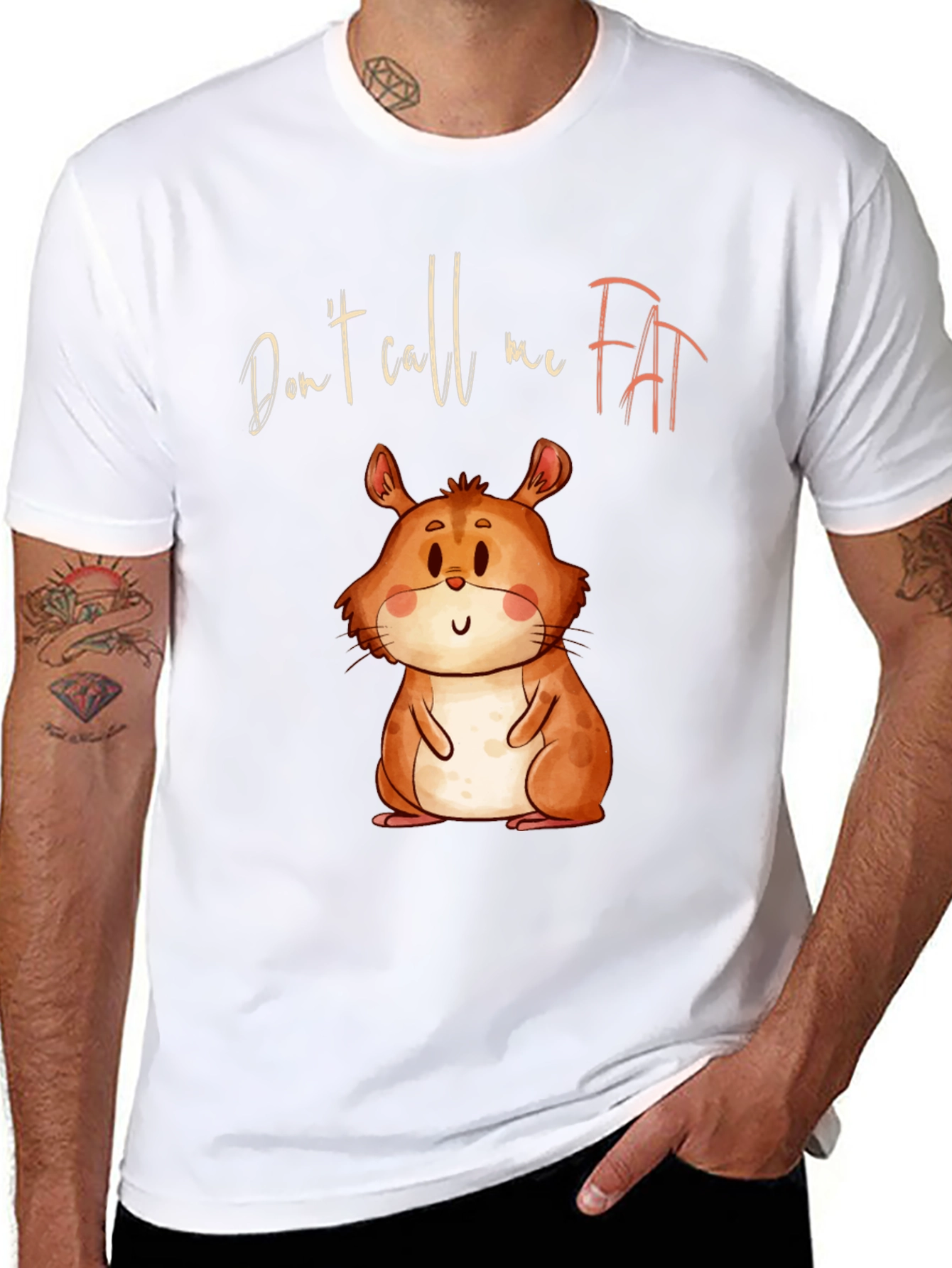 Funny Hamster T-Shirt - Dont Call Me Fat!