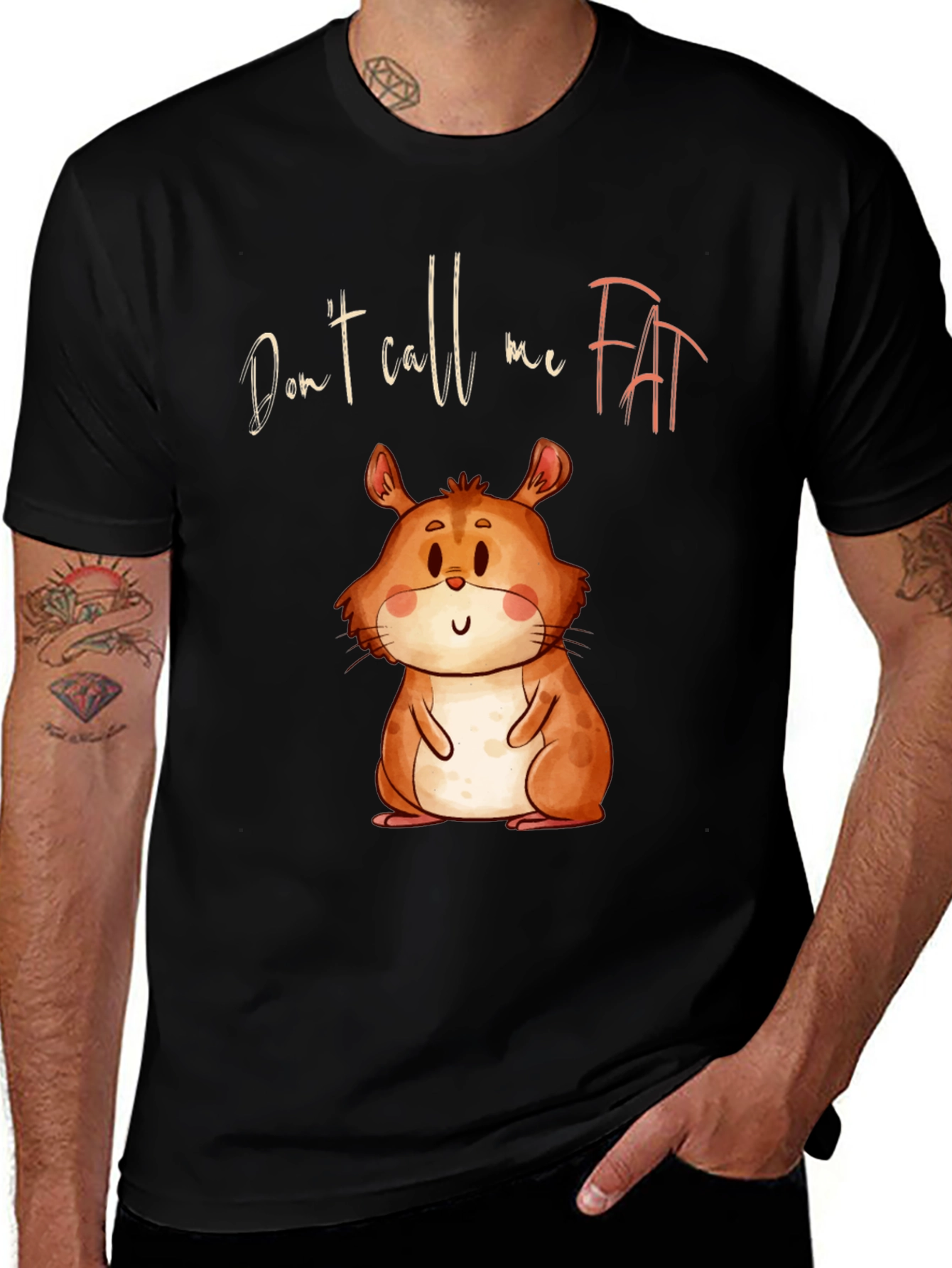 Funny Hamster T-Shirt - Dont Call Me Fat!