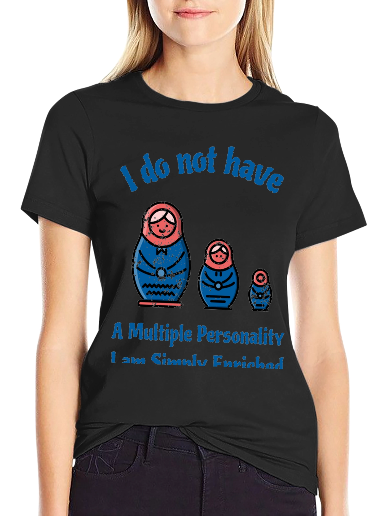 Matryoshka Doll Multiple Personality Graphic T-Shirt