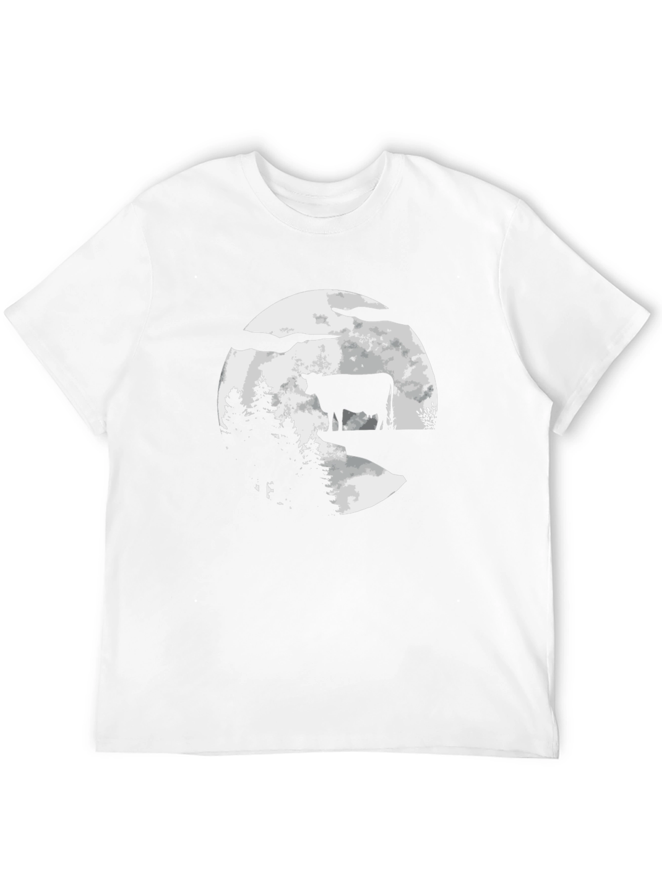 Cow Moon Black T-Shirt