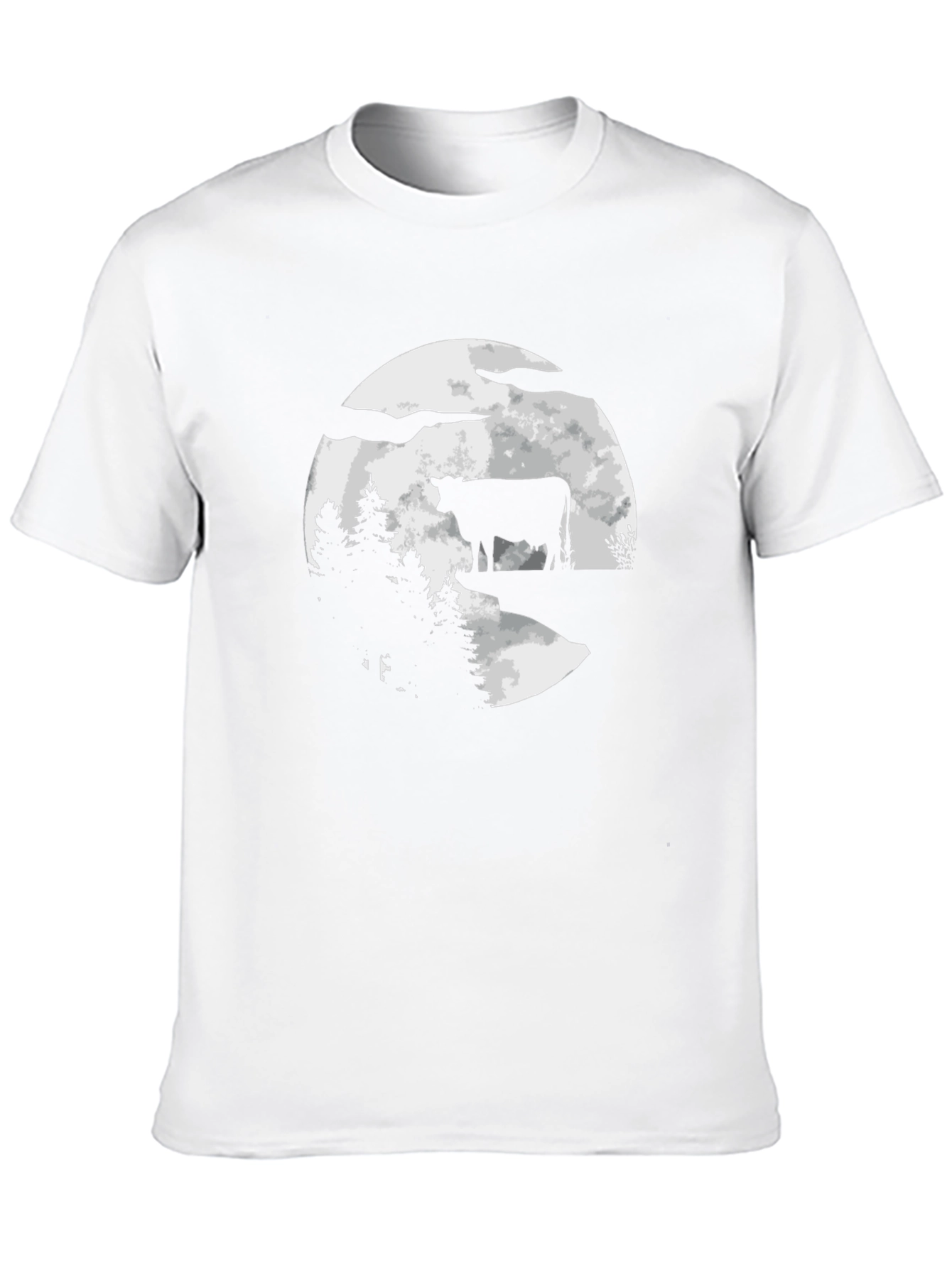 Cow Moon Black T-Shirt