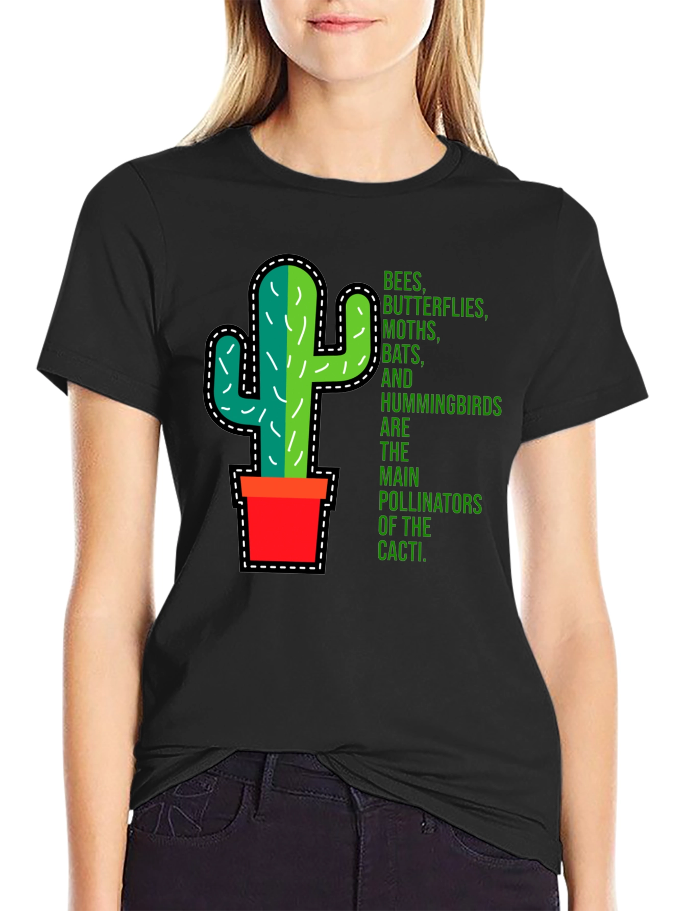 Cactus Pollinators Graphic T-Shirt
