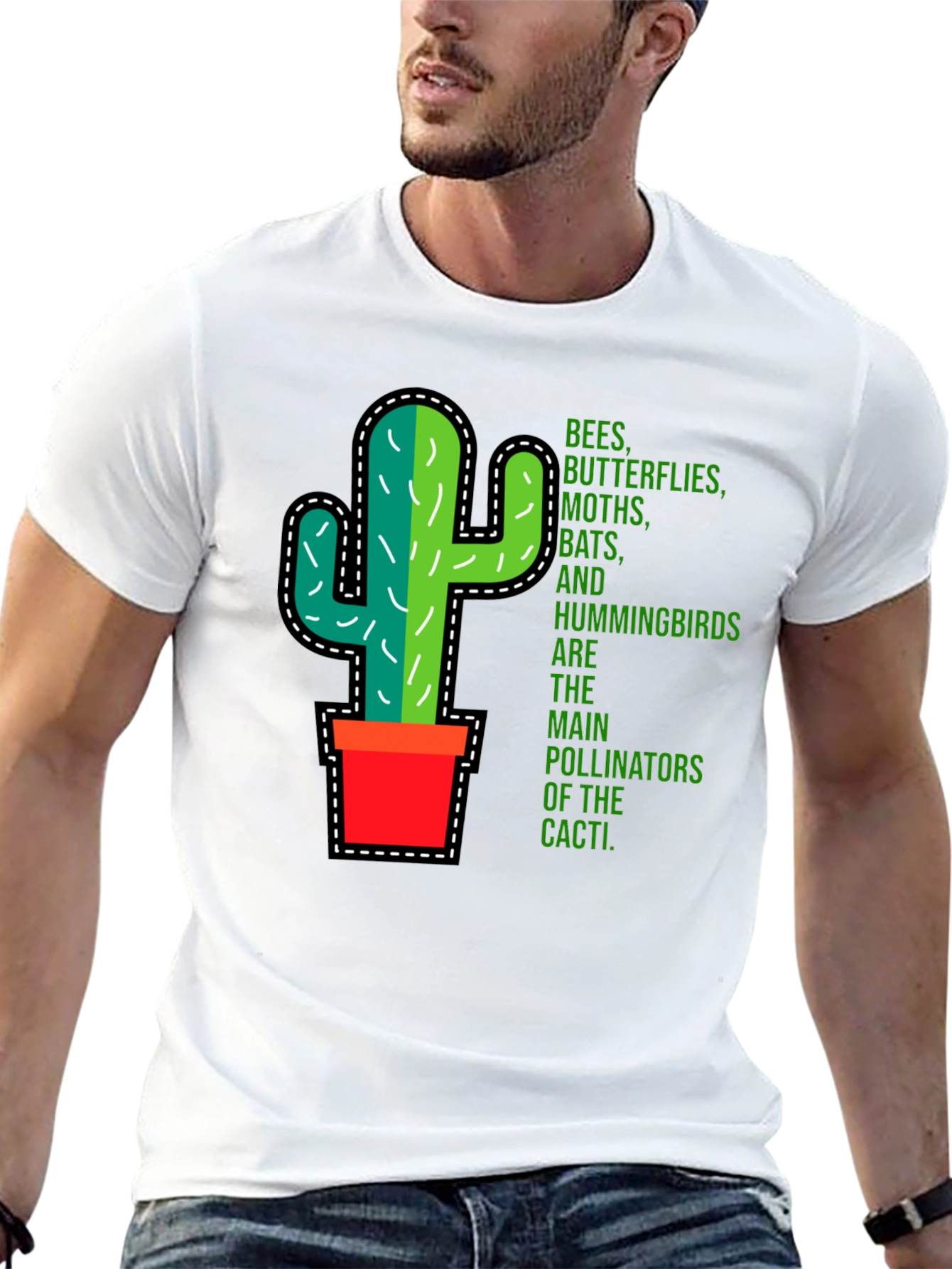 Cactus Pollinators Graphic T-Shirt