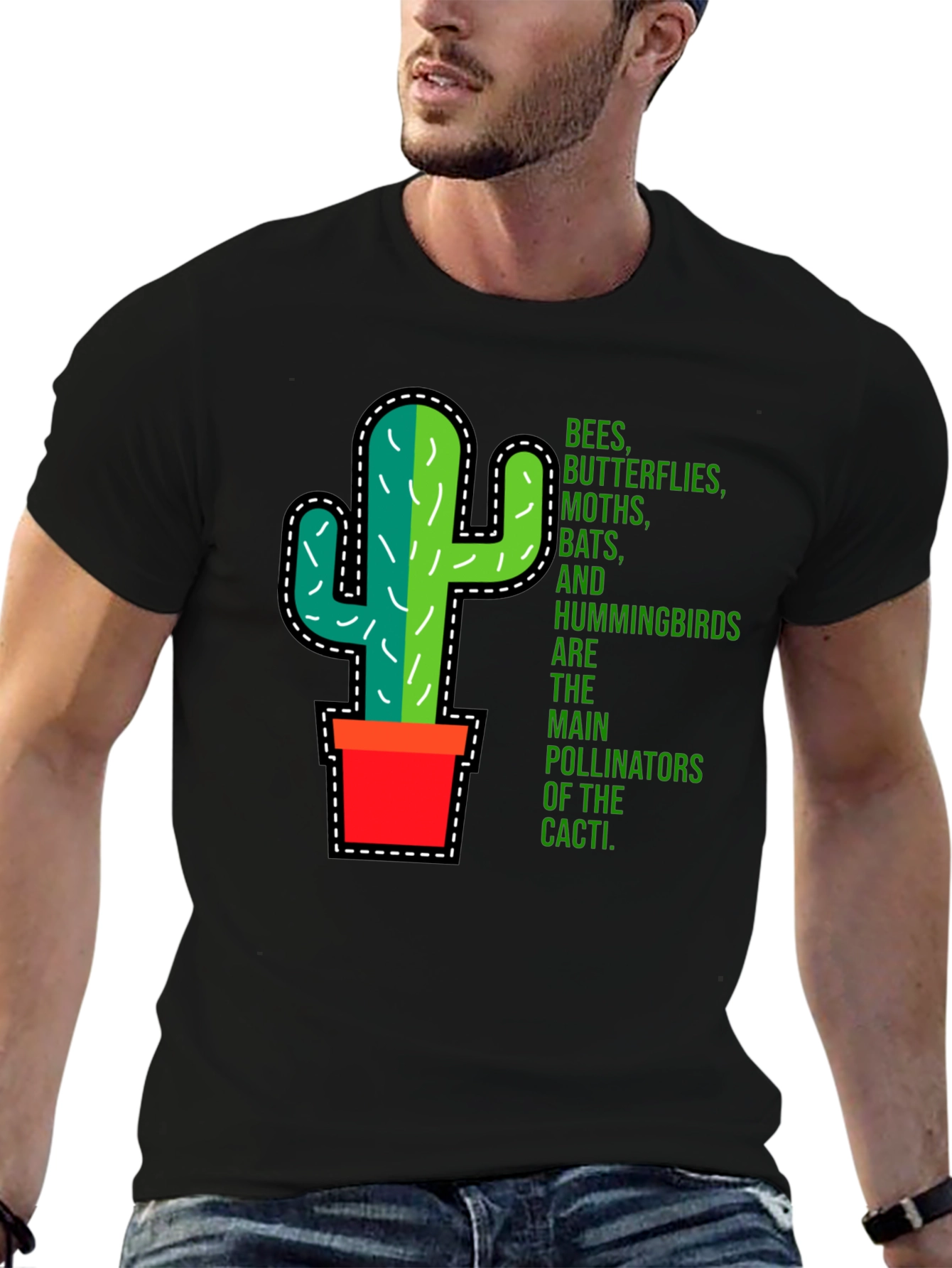 Cactus Pollinators Graphic T-Shirt