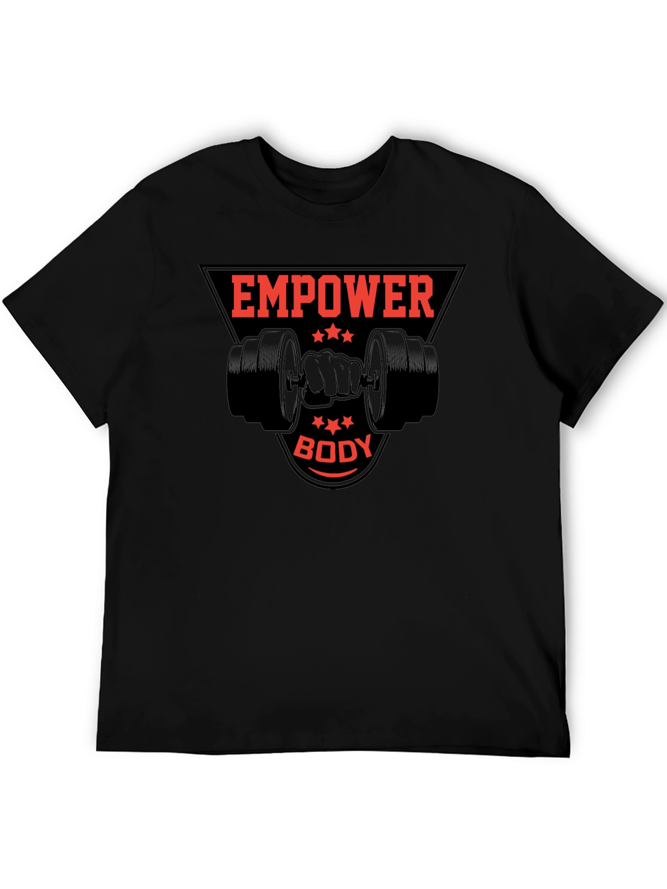 Empower Body Black Graphic Tee - Fitness Apparel