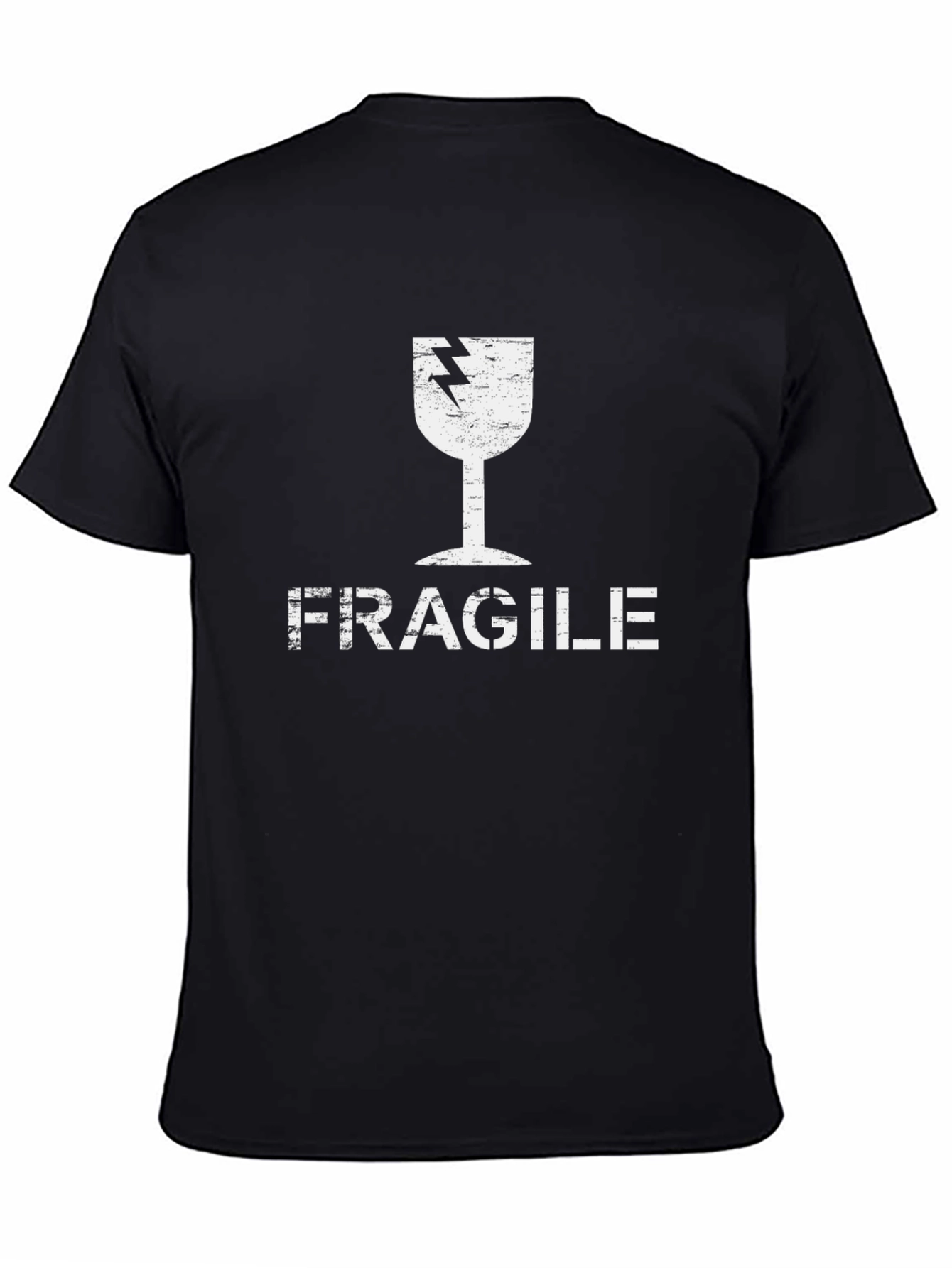 Fragile Graphic Tee - Black Cotton T-Shirt