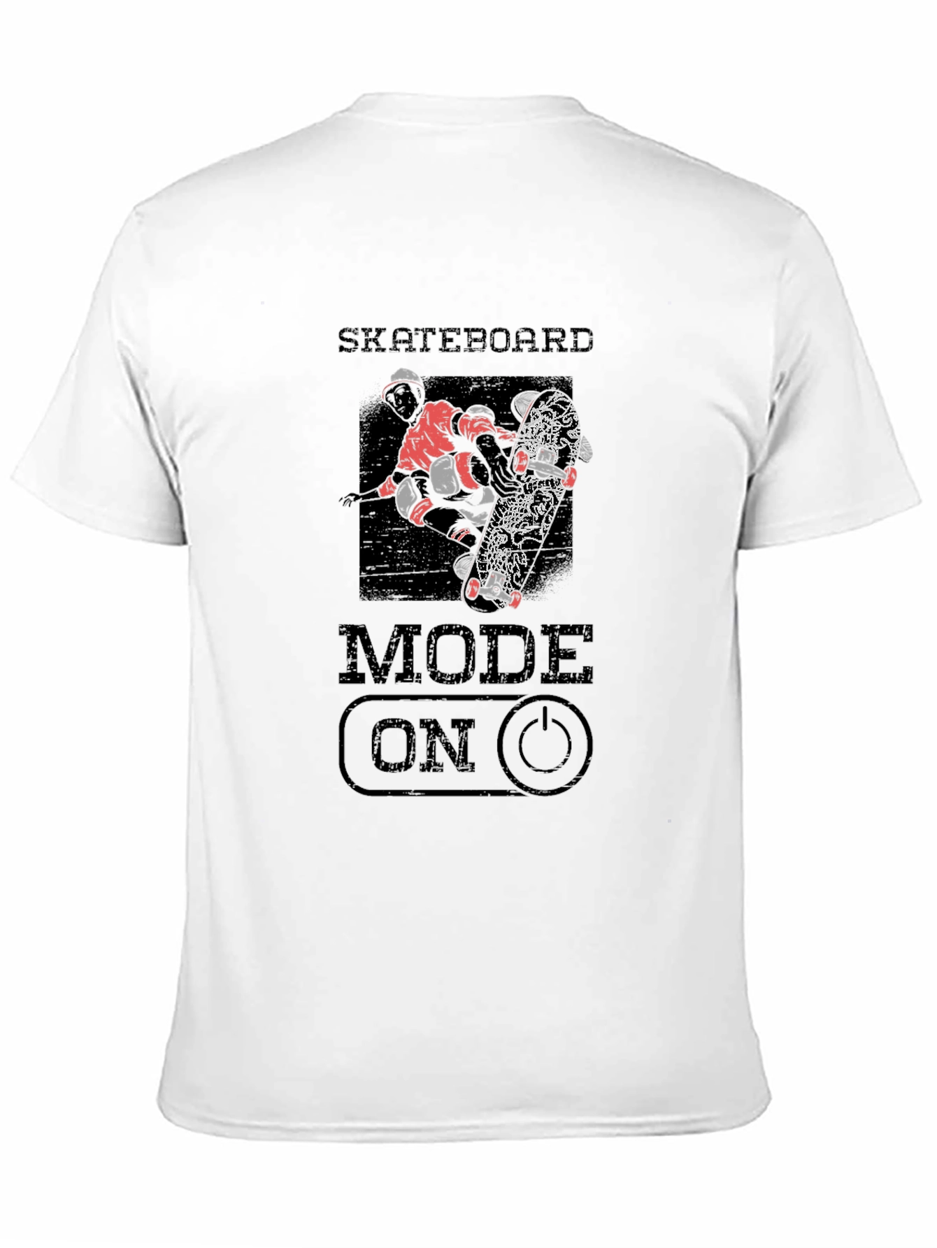 Skateboard Mode On Graphic Tee - Black