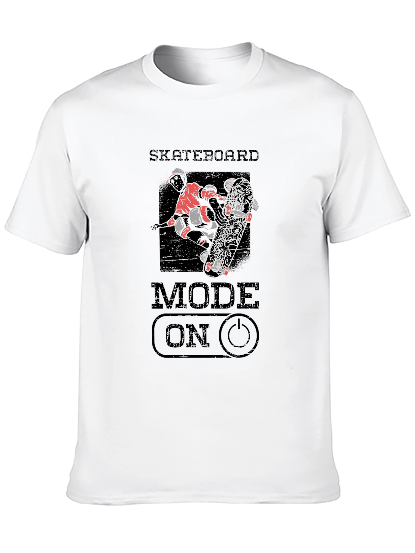 Skateboard Mode On Graphic Tee - Black