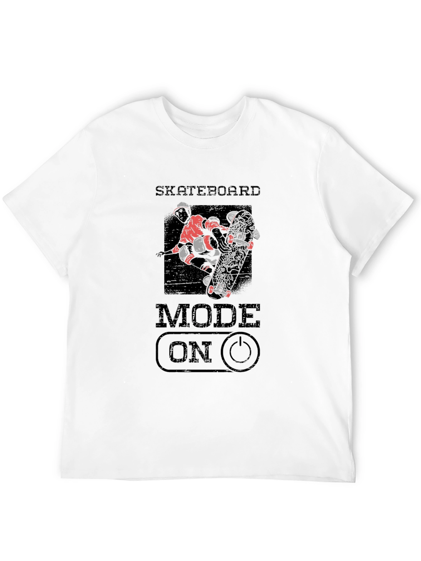 Skateboard Mode On Graphic Tee - Black