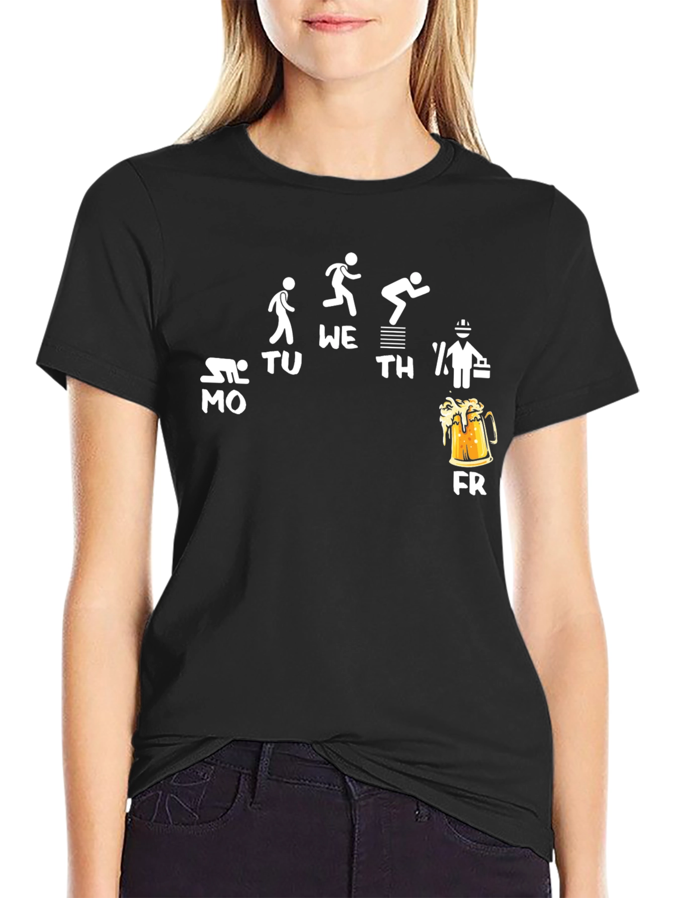 Funny Work Week Beer Friday Graphic T-Shirt