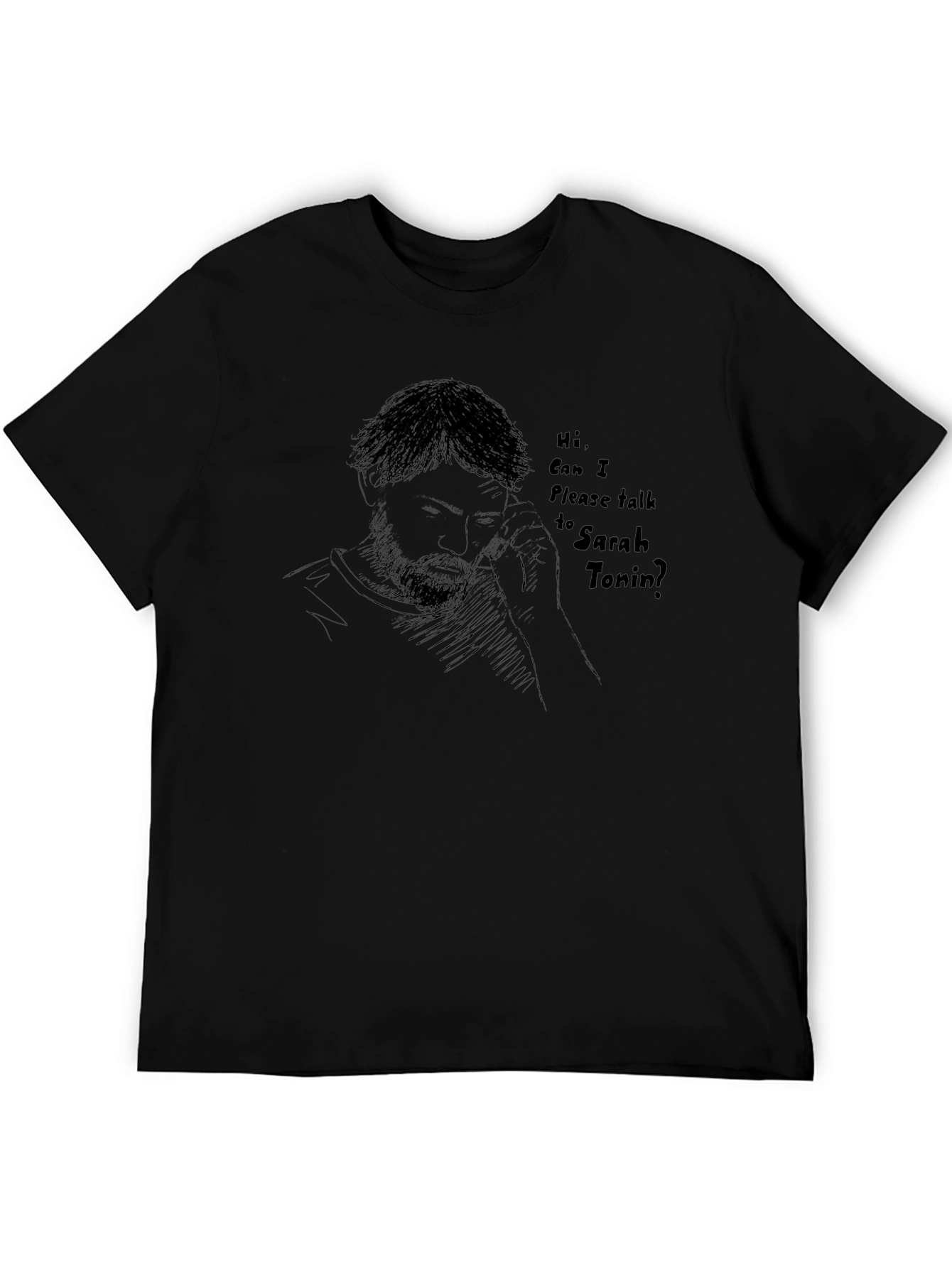 Sarah Tonin T-Shirt Graphic Tee Mens Black Shirt