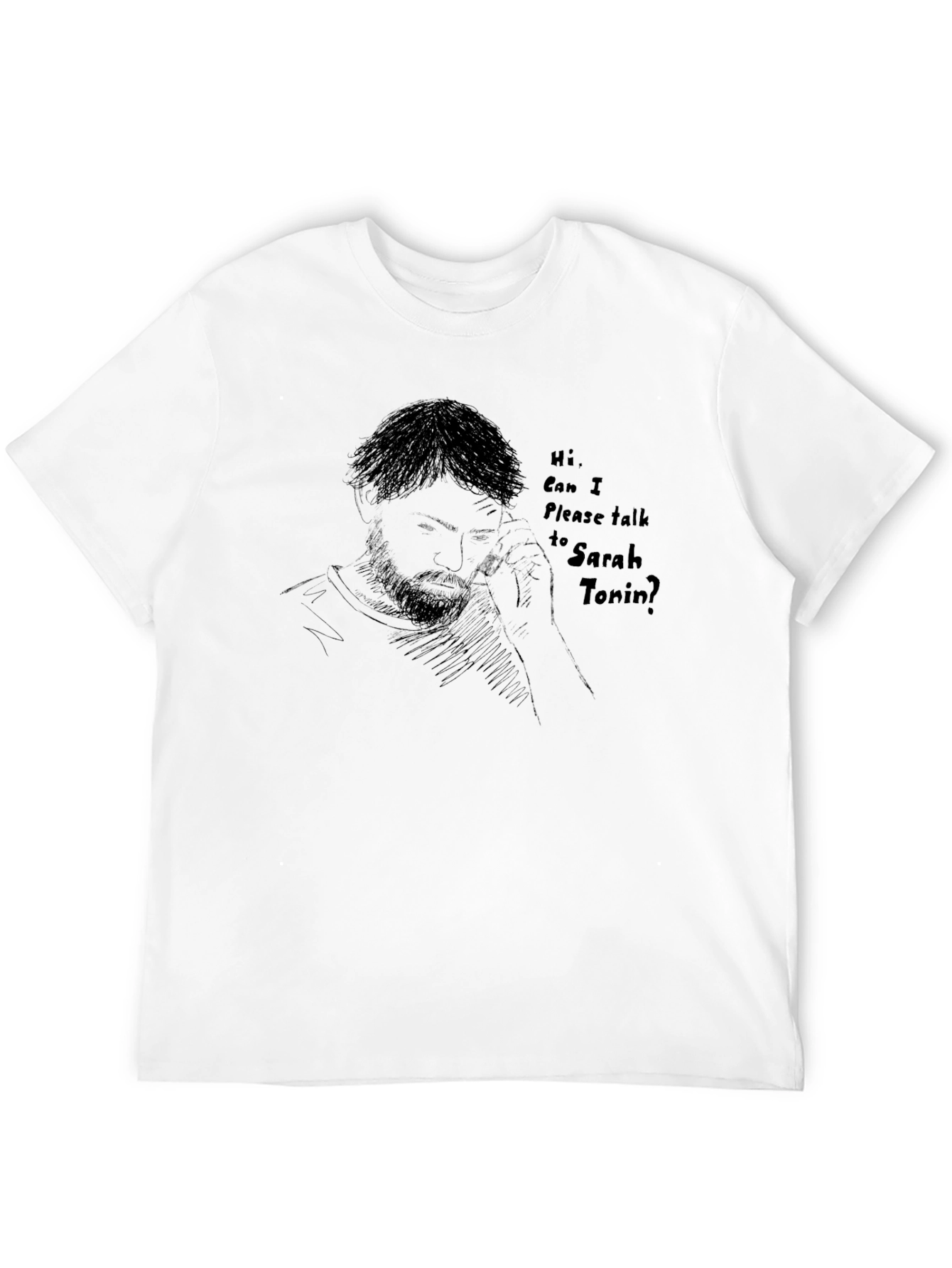 Sarah Tonin T-Shirt Graphic Tee Mens Black Shirt