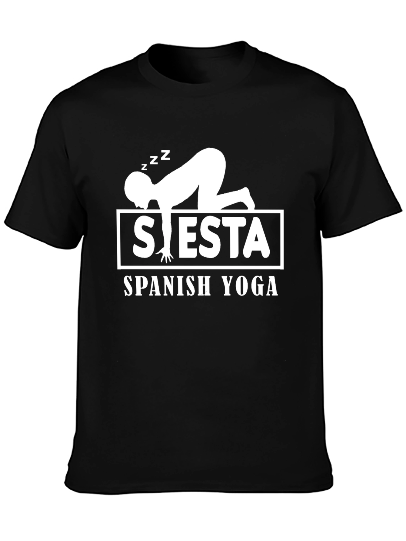 Siesta Spanish Yoga Black T-Shirt