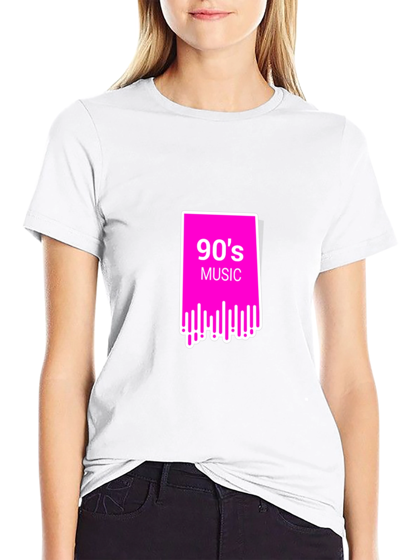 90s Music Graphic Tee - Retro Style Black T-Shirt