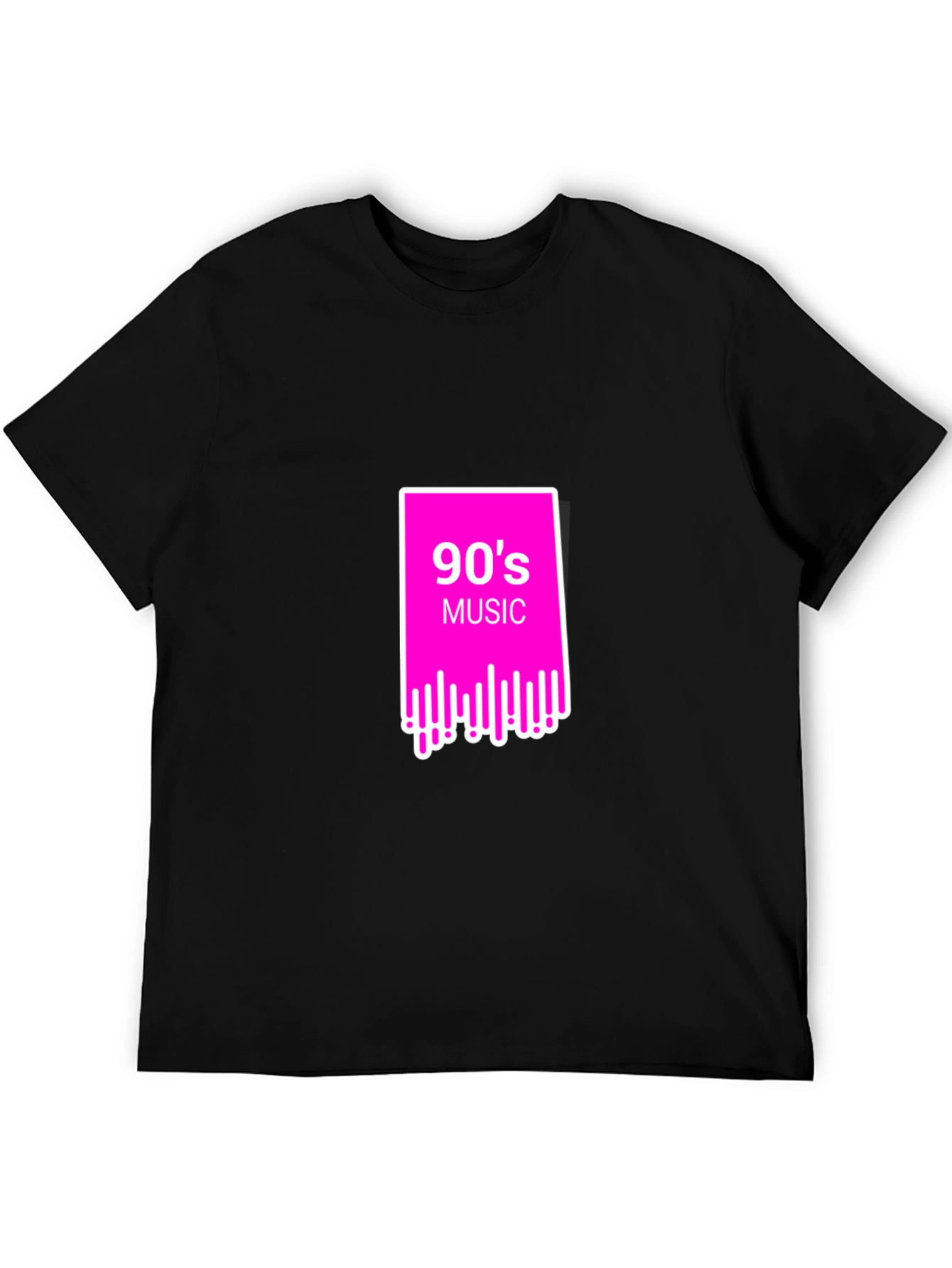 90s Music Graphic Tee - Retro Style Black T-Shirt