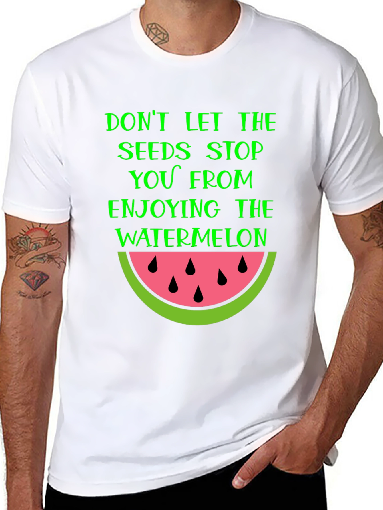 Watermelon Seeds Graphic T-Shirt - Enjoy the Fruit!