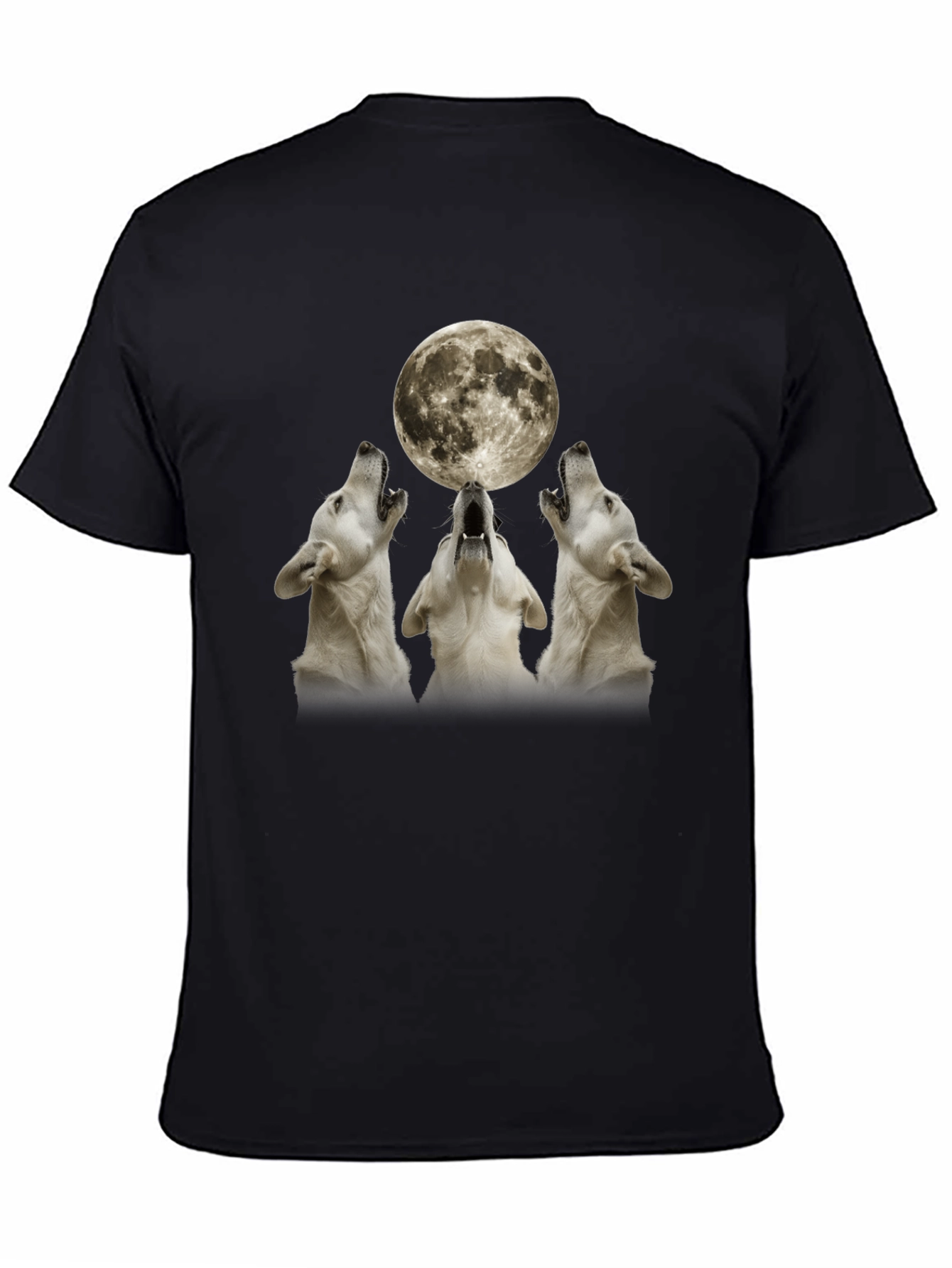Wolf Moon Graphic T-Shirt - Black