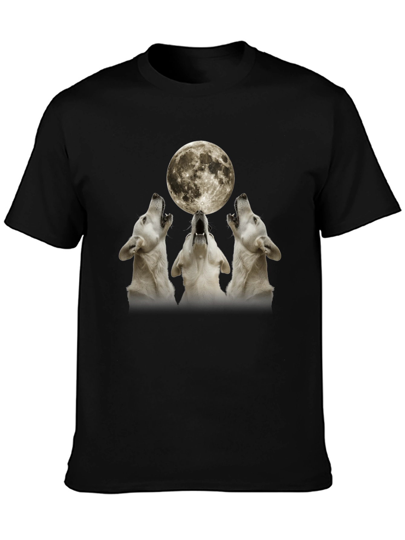Wolf Moon Graphic T-Shirt - Black
