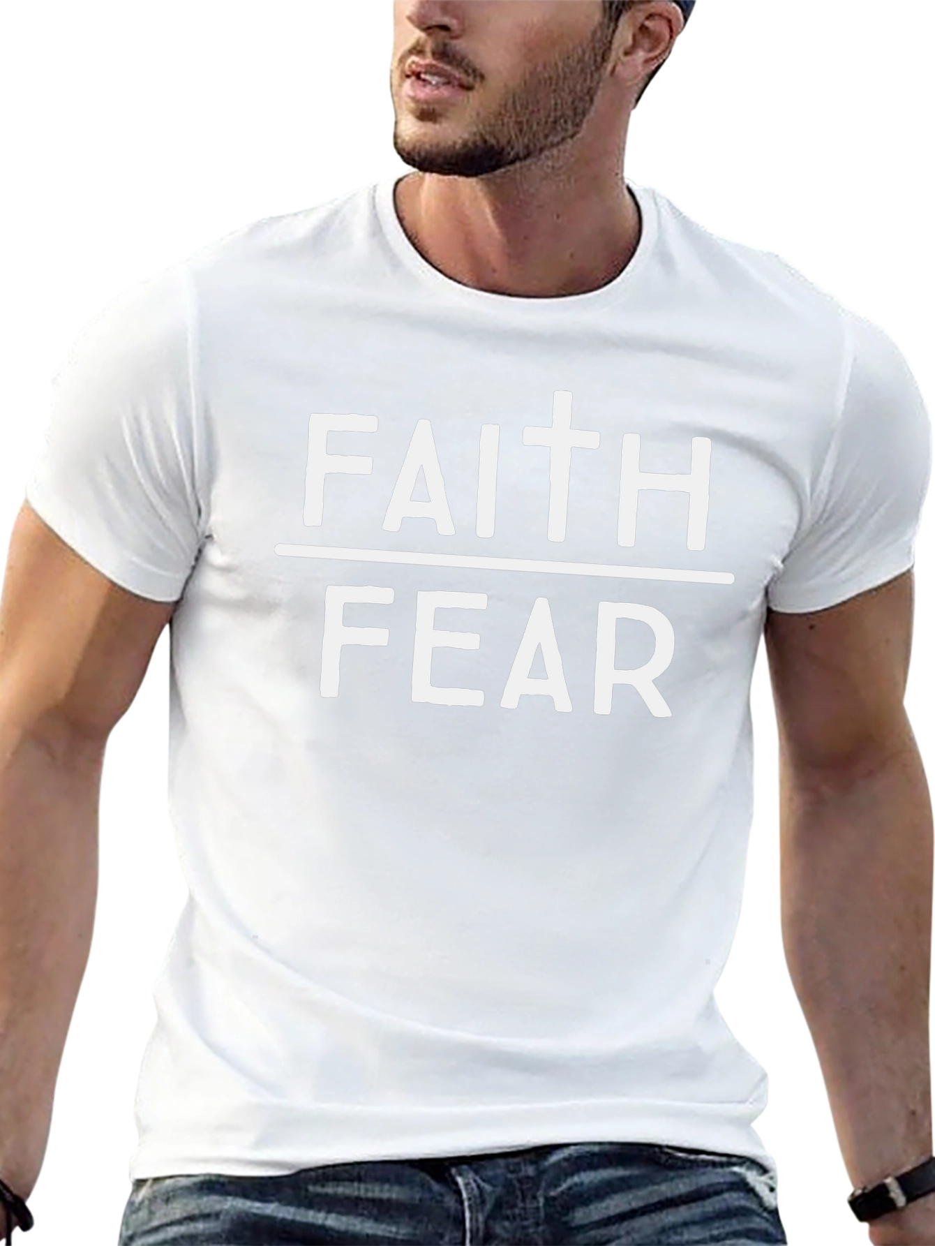 Faith Over Fear Graphic Tee - Christian T-Shirt