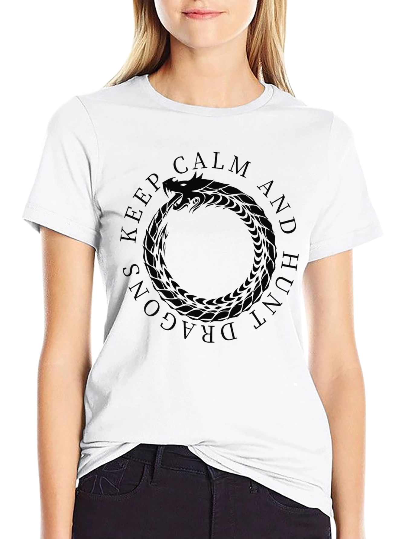 Keep Calm and Hunt Dragons Ouroboros T-Shirt