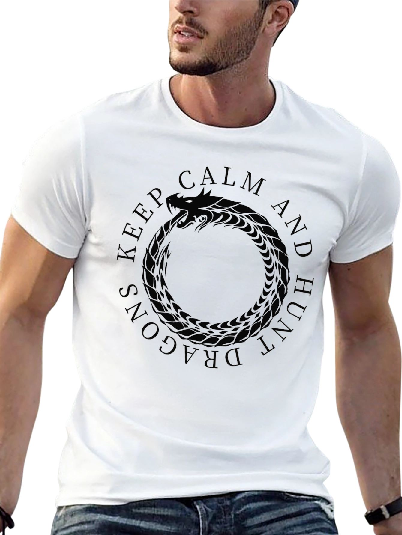 Keep Calm and Hunt Dragons Ouroboros T-Shirt