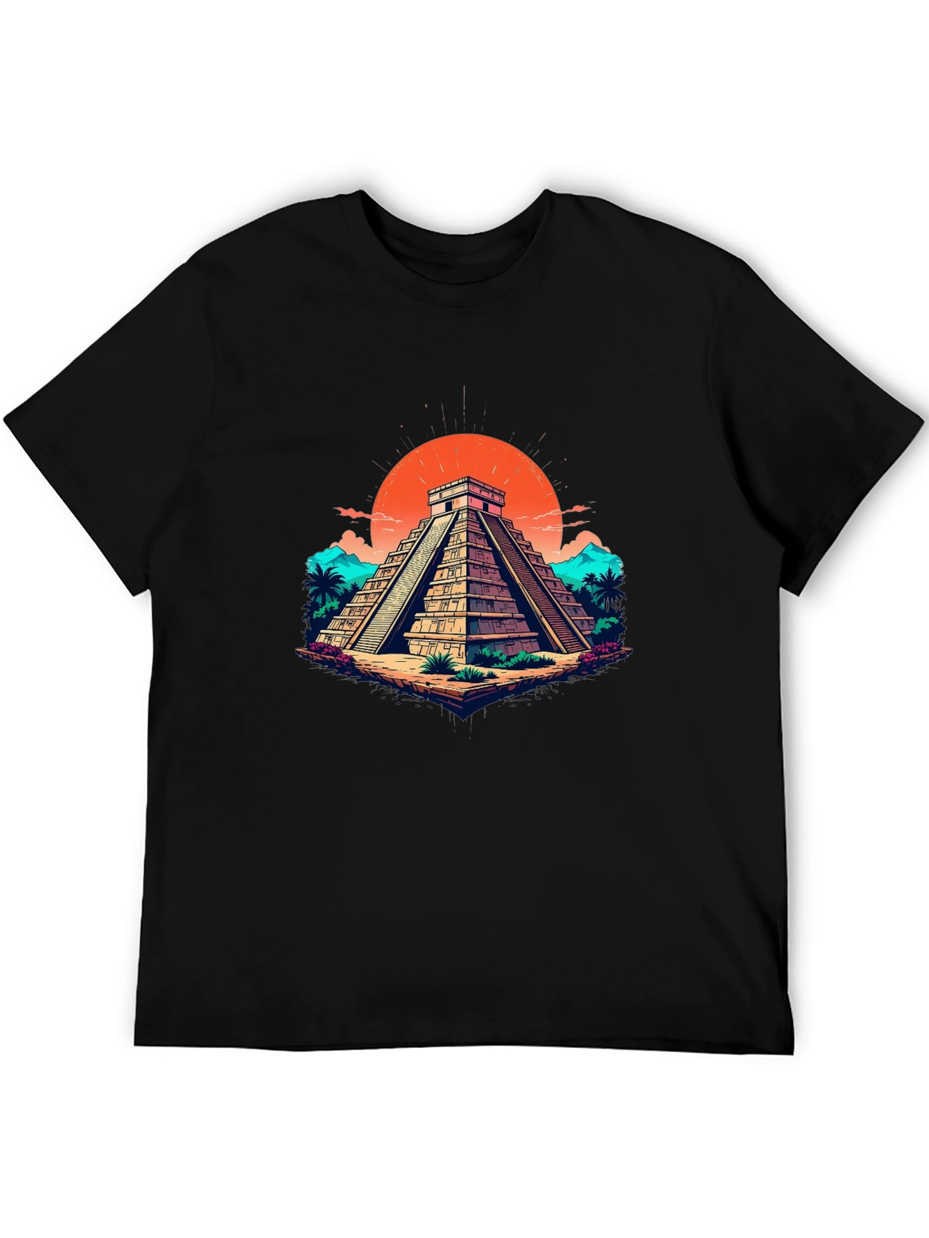 Mayan Pyramid Graphic Tee - Adventure Style