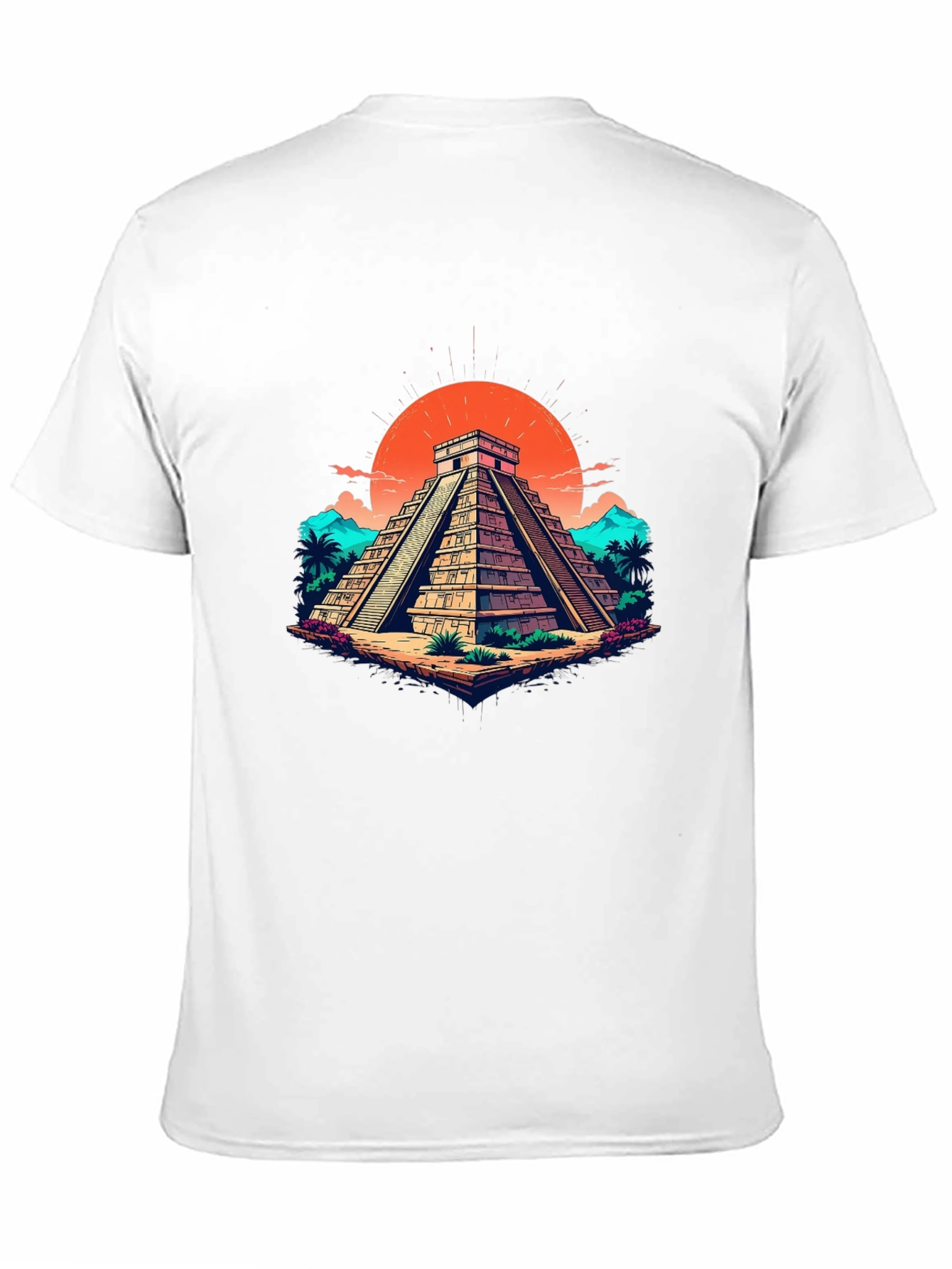 Mayan Pyramid Graphic Tee - Adventure Style