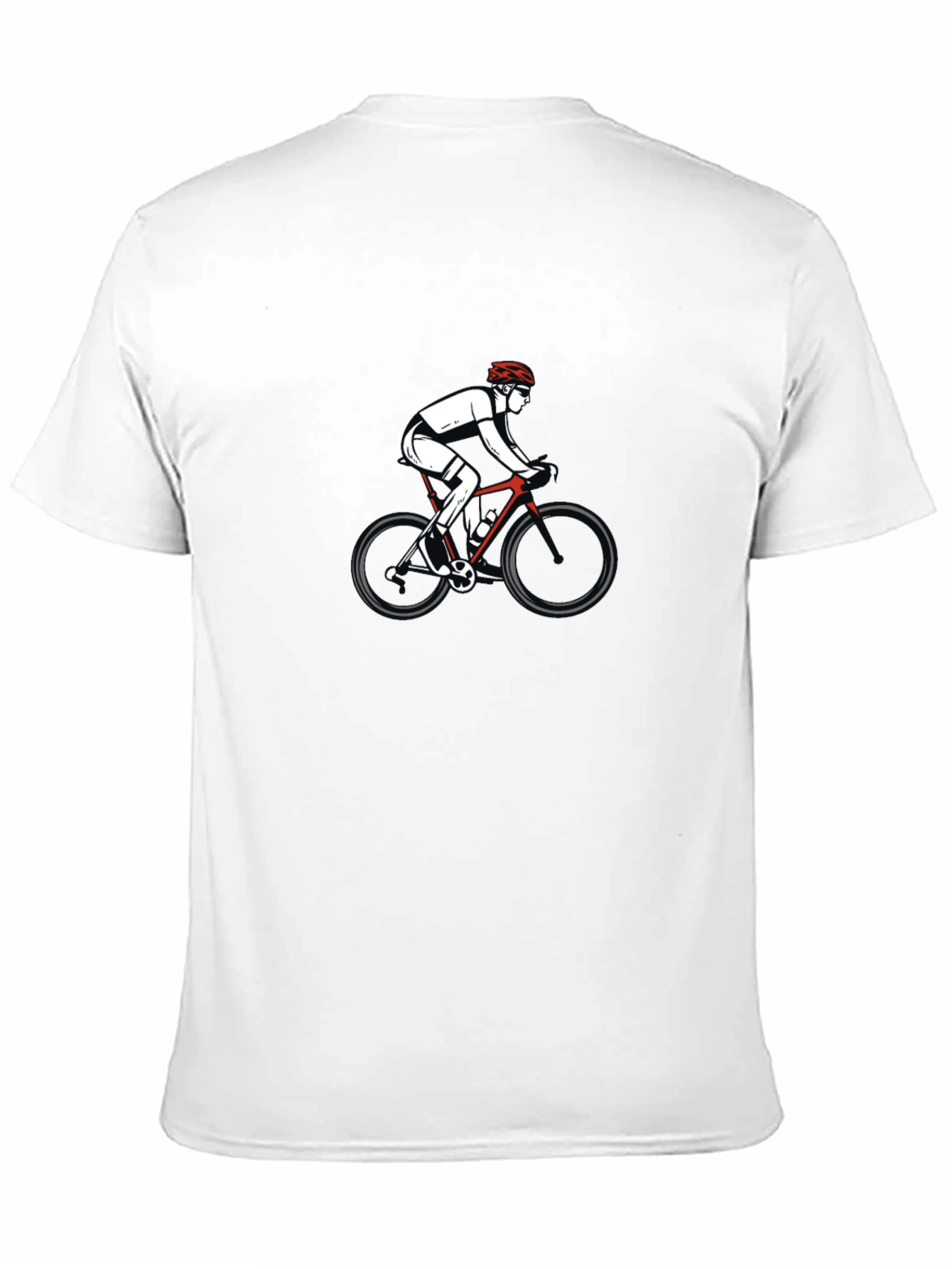 Mens Black Graphic T-Shirt - Cycling Design