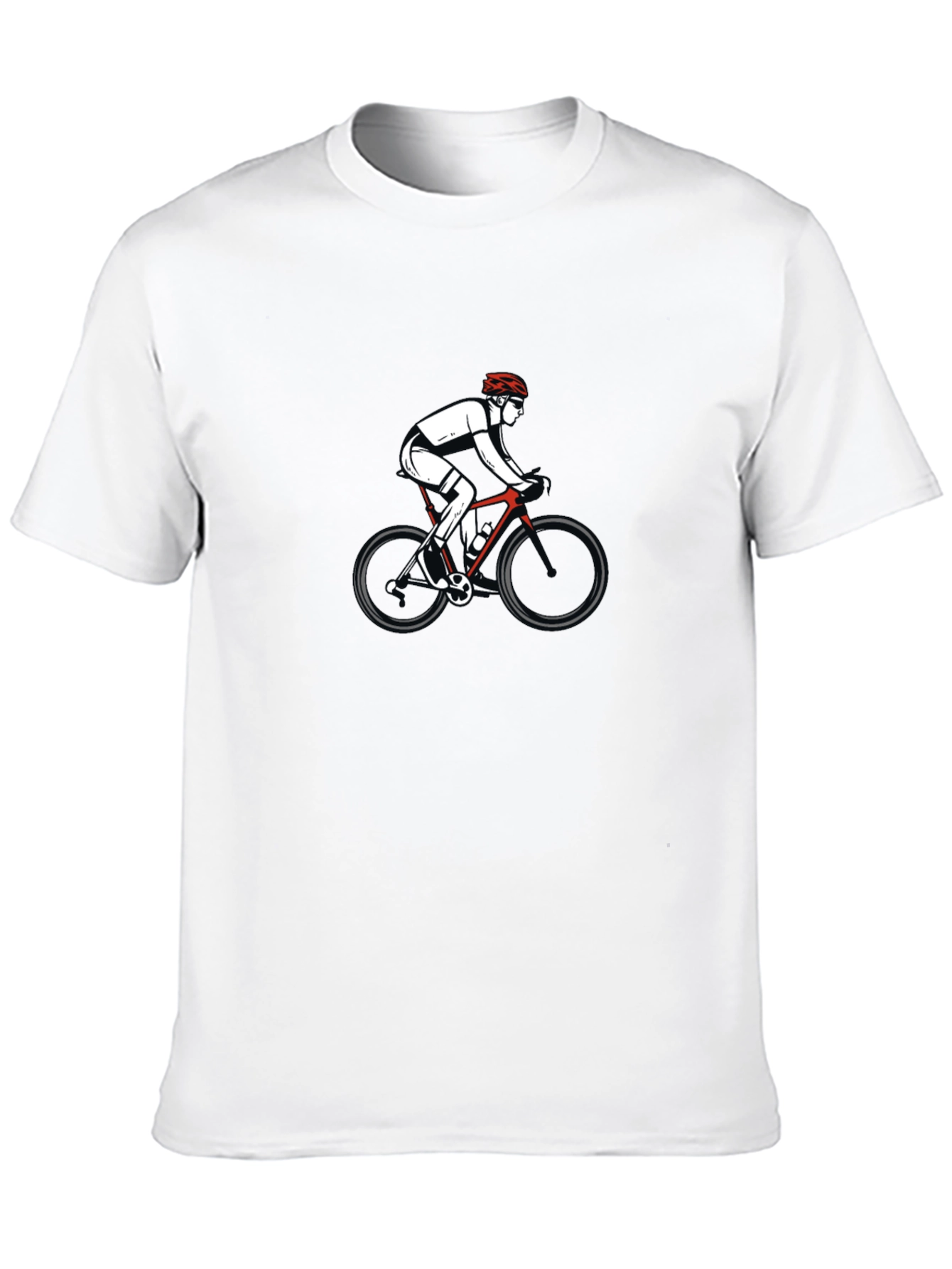 Mens Black Graphic T-Shirt - Cycling Design