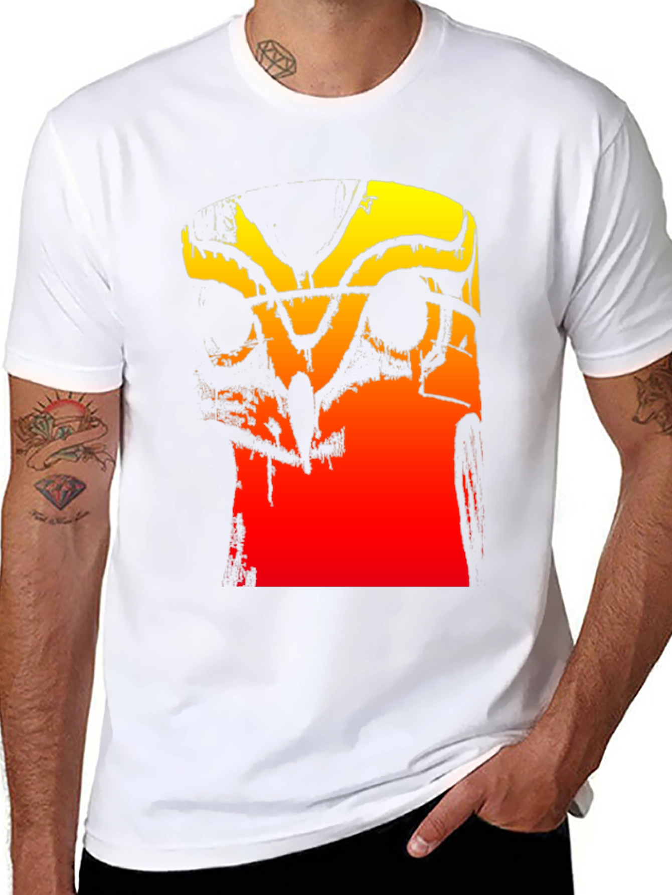 Abstract Gradient Graphic Tee