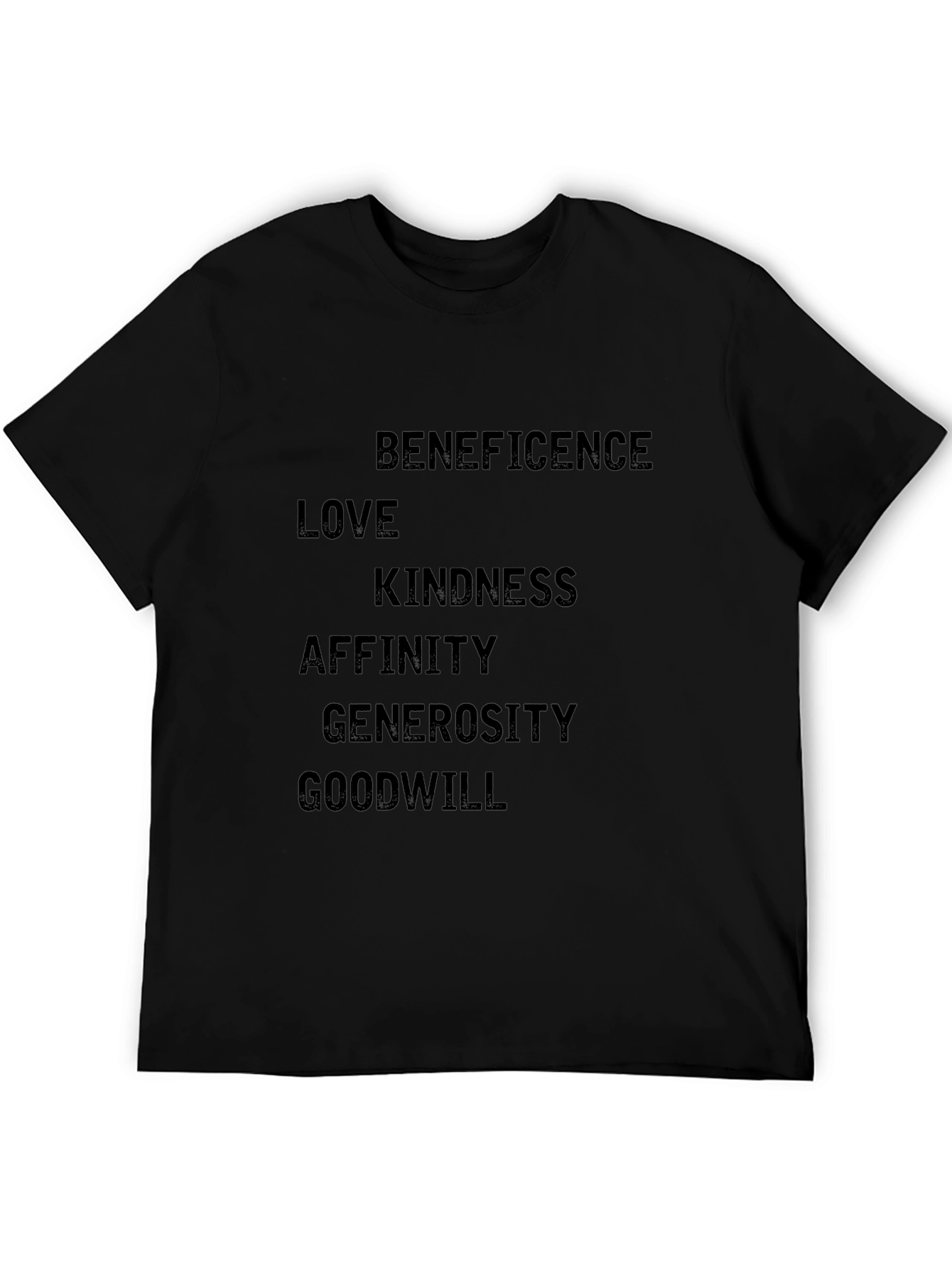 Beneficence Graphic Print Tee - Black