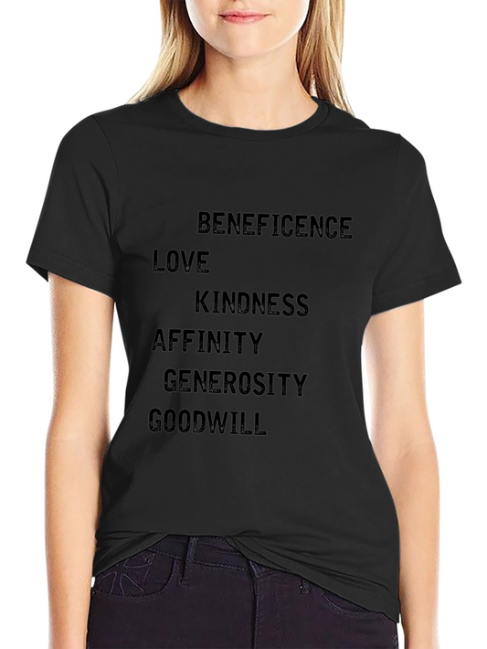 Beneficence Graphic Print Tee - Black