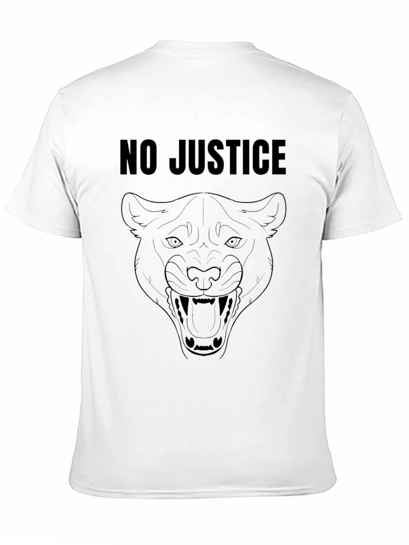 No Justice Panther Graphic Black T-Shirt